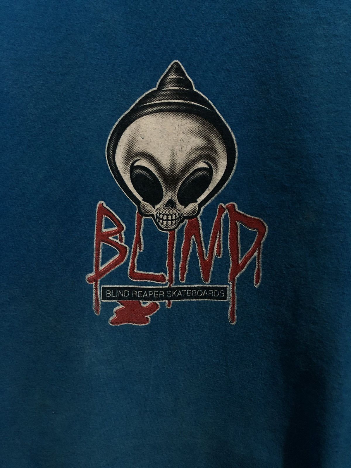 Hook-Ups × Powell Peralta × Vintage Vintage Blind Skateboards Reaper 90s Single Stitch T Shirt Size US L / EU 52-54 / 3 - 4 Thumbnail