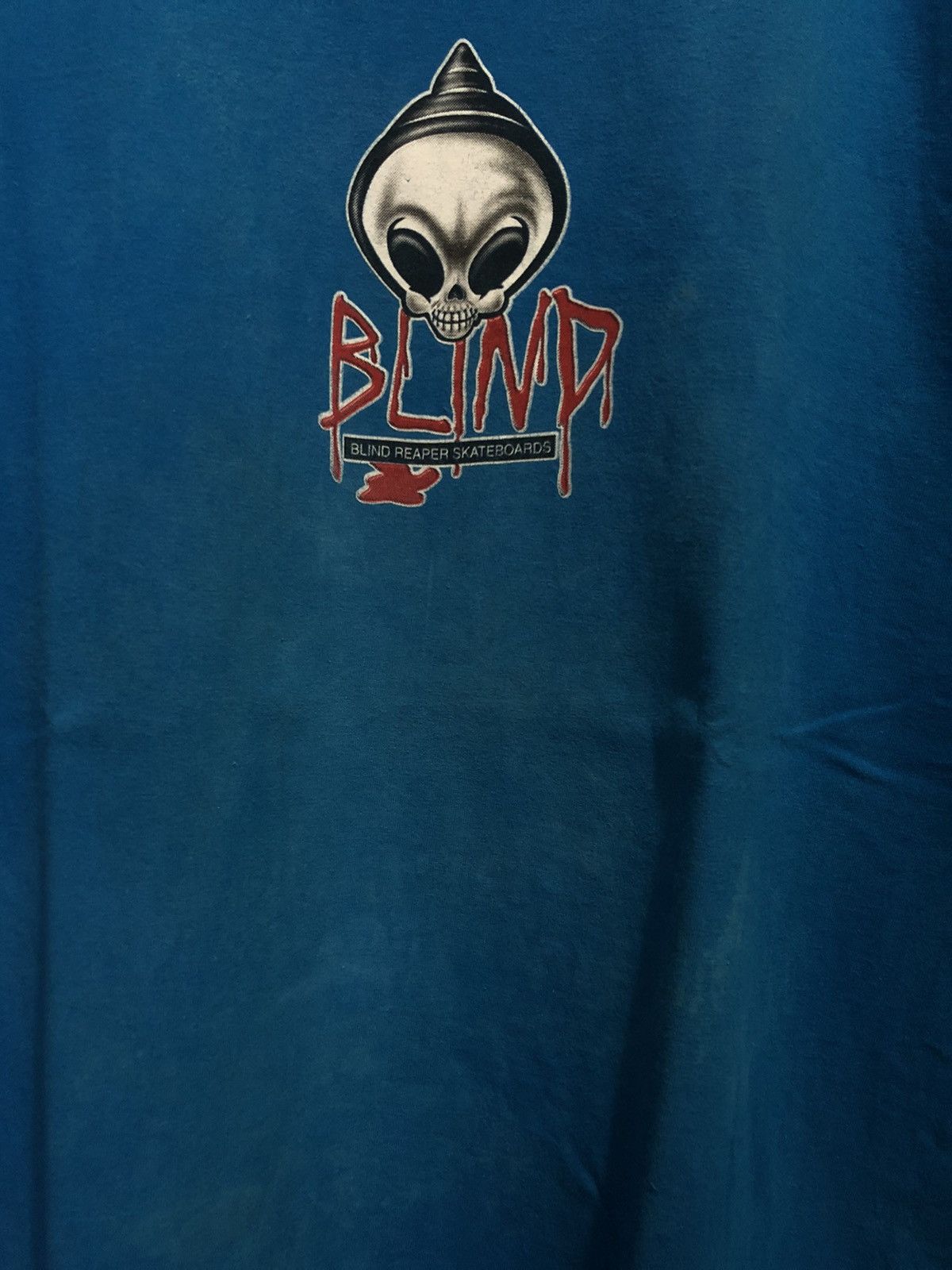 Hook-Ups × Powell Peralta × Vintage Vintage Blind Skateboards Reaper 90s Single Stitch T Shirt Size US L / EU 52-54 / 3 - 6 Thumbnail