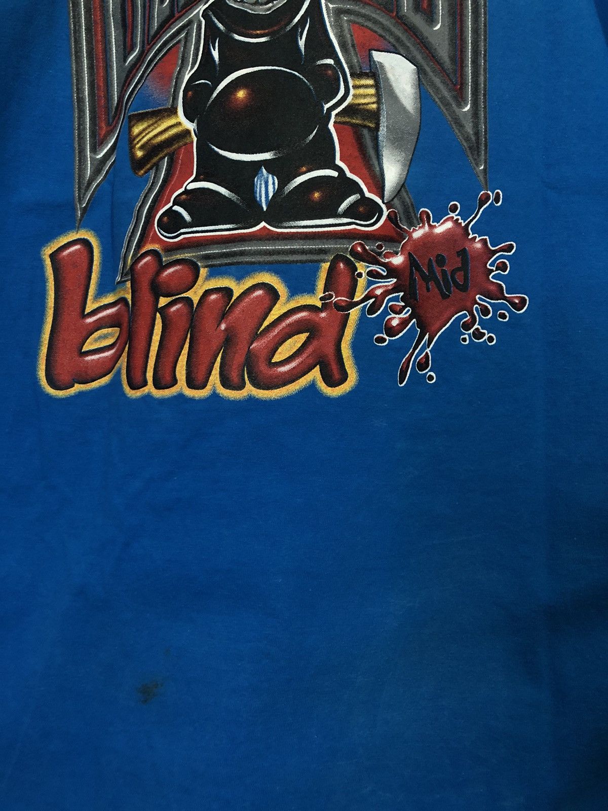 Hook-Ups × Powell Peralta × Vintage Vintage Blind Skateboards Reaper 90s Single Stitch T Shirt Size US L / EU 52-54 / 3 - 7 Thumbnail