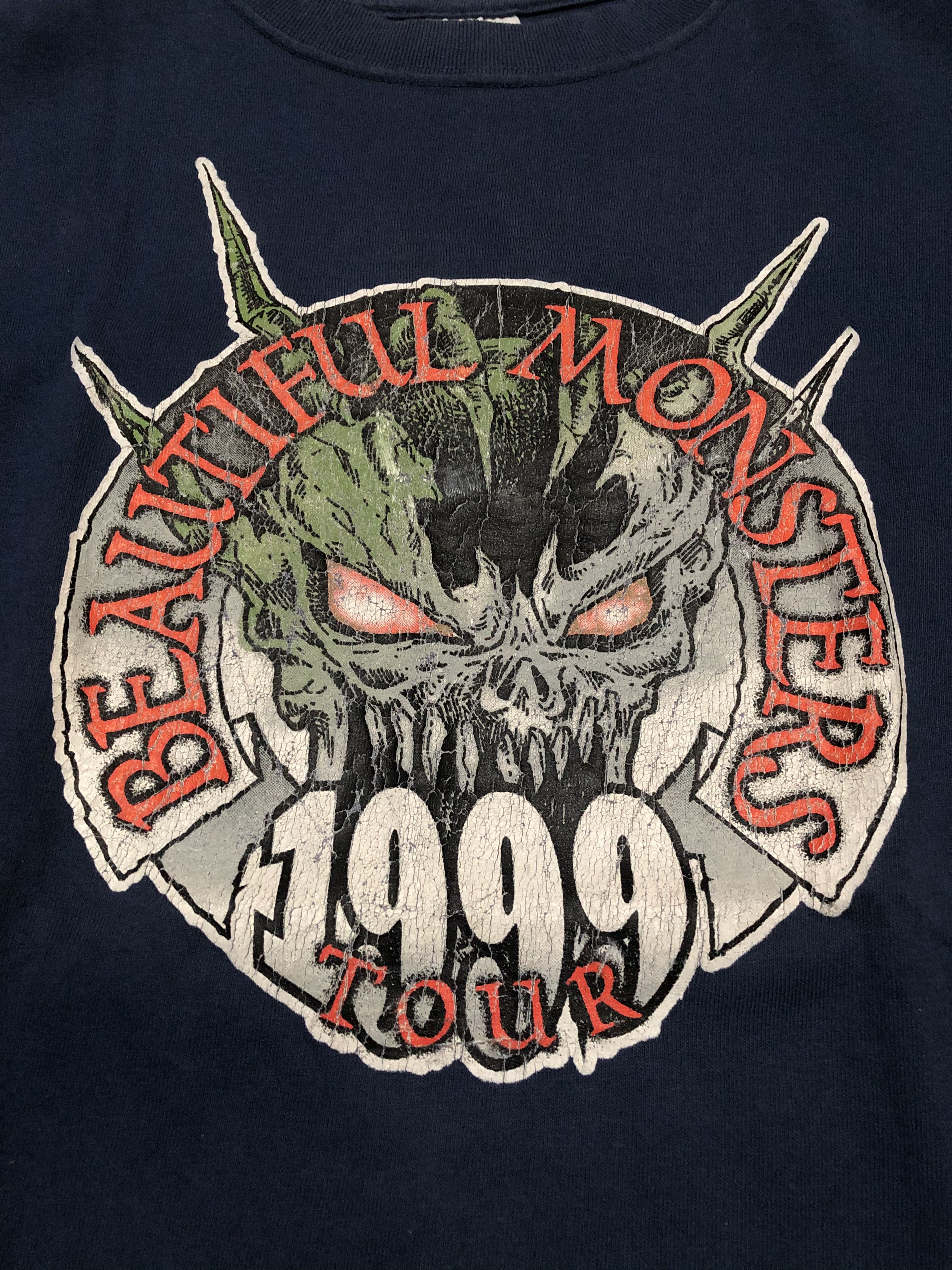 Band Tees × Vintage Vintage Beautiful Monster Tour 1999 Shirt Marilyn Manson Size US M / EU 48-50 / 2 - 4 Thumbnail
