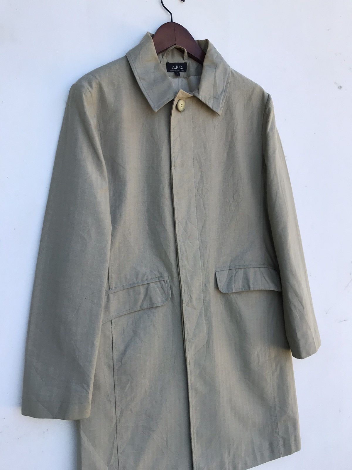 A.P.C. A.P.C. Rue de Fleurus Olive-Toned Coat – Paris Archive Size US S / EU 44-46 / 1 - 6 Thumbnail