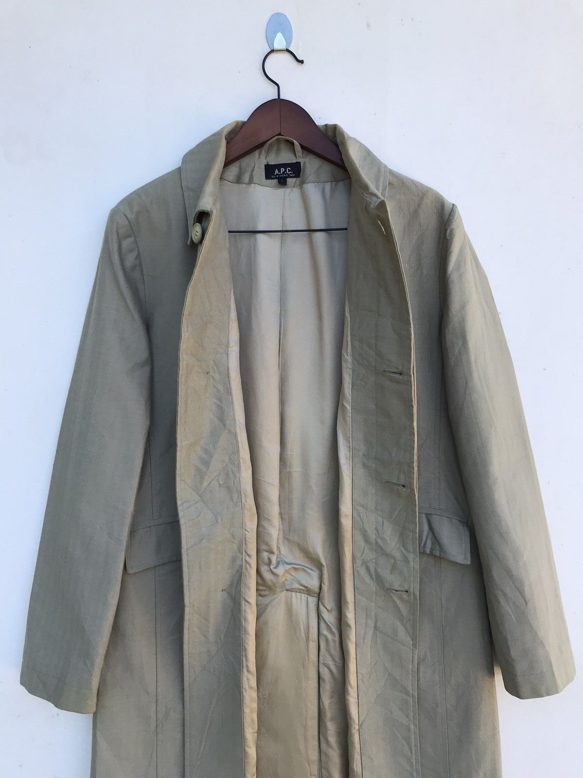 A.P.C. A.P.C. Rue de Fleurus Olive-Toned Coat – Paris Archive Size US S / EU 44-46 / 1 - 8 Thumbnail