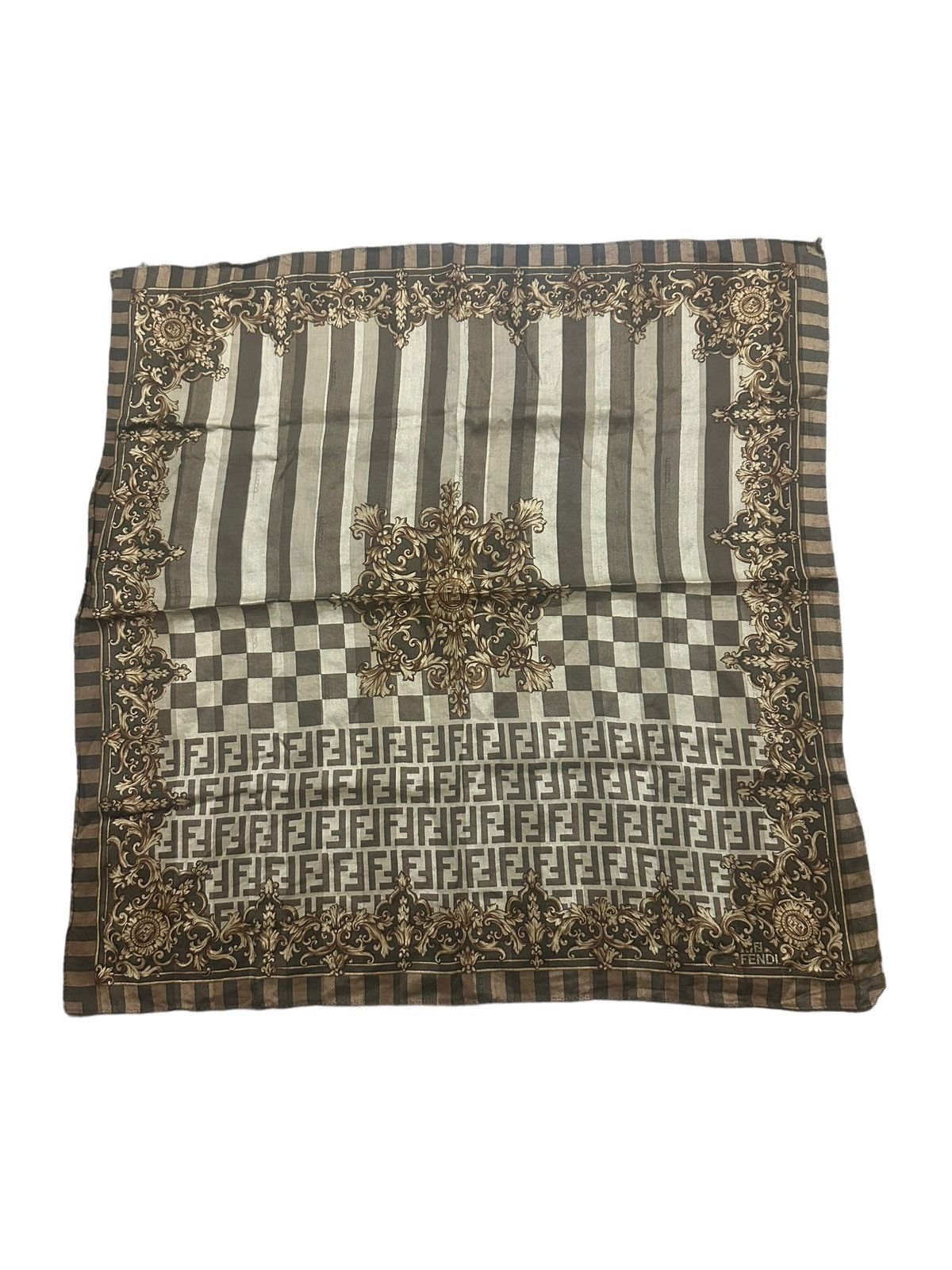Fendi Fendi Zucca Monogram FF Handkerchief / Neckerchief / Bandana Size ONE SIZE - 6 Thumbnail