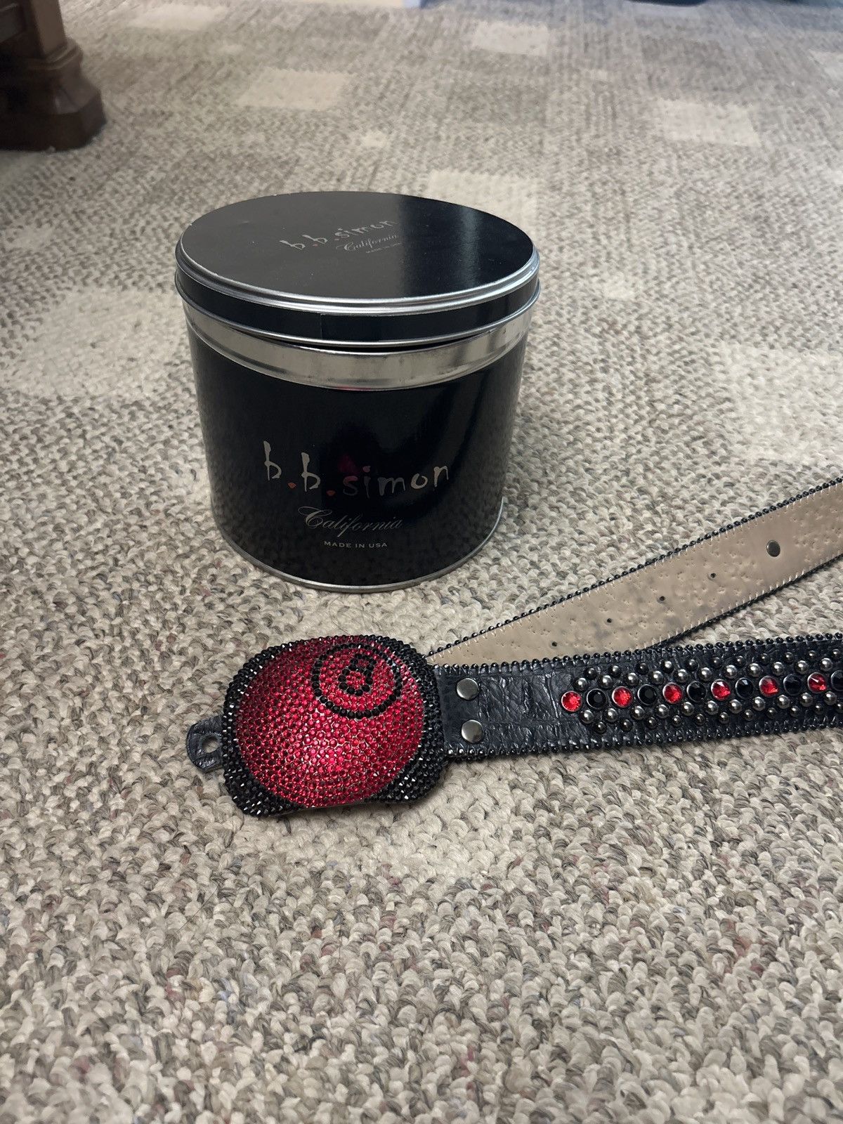 B.B. Simon B.B Simon Black And Red 8 Ball Design | Grailed