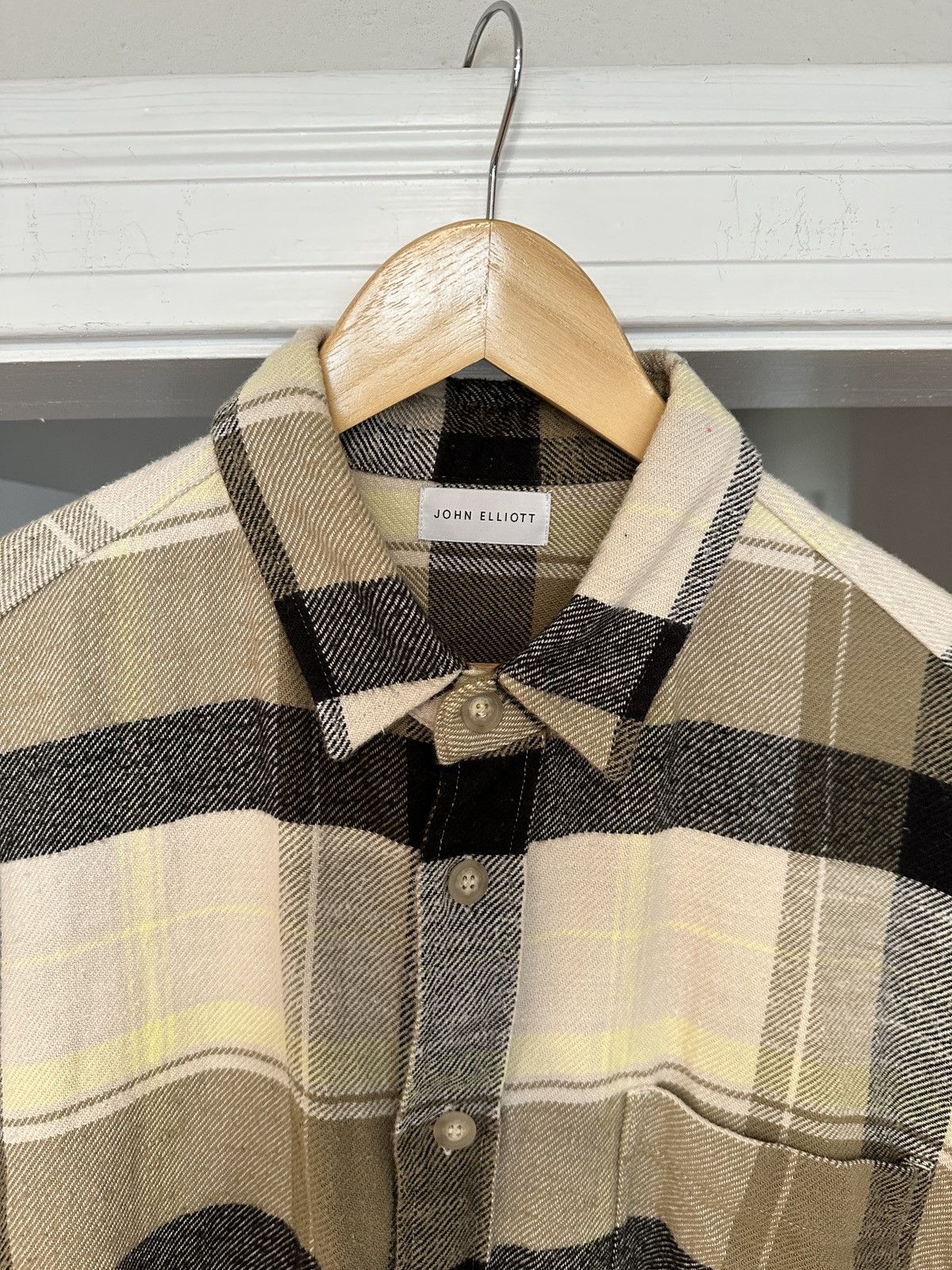 John Elliott Reinforced Hemi Flannel Oversized Shirt | Cyclone Check Size US L / EU 52-54 / 3 - 2 Thumbnail