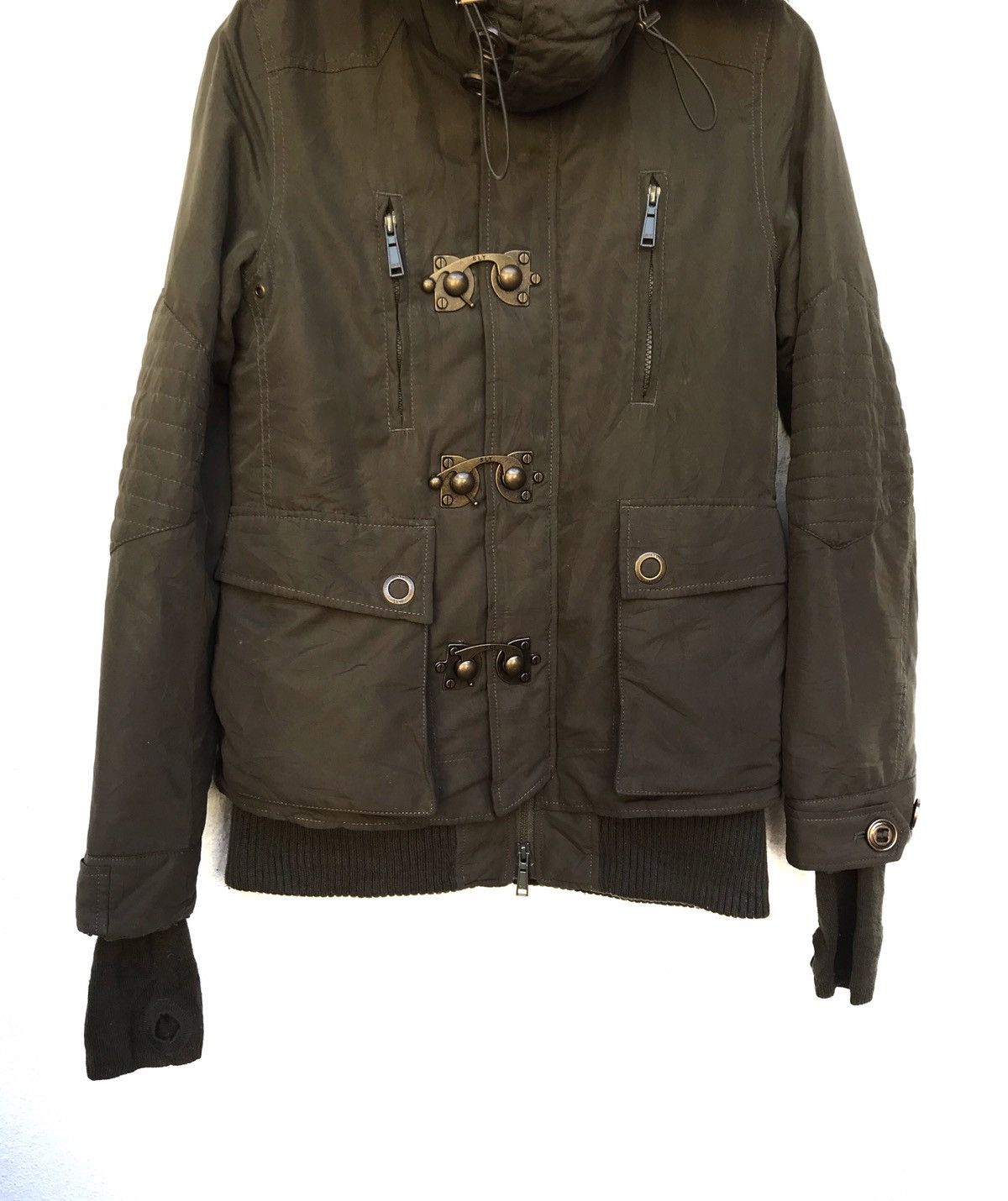 Vintage 🔥Sly Military Jacket With Faux Sherling Hoodies Size US S / EU 44-46 / 1 - 3 Thumbnail