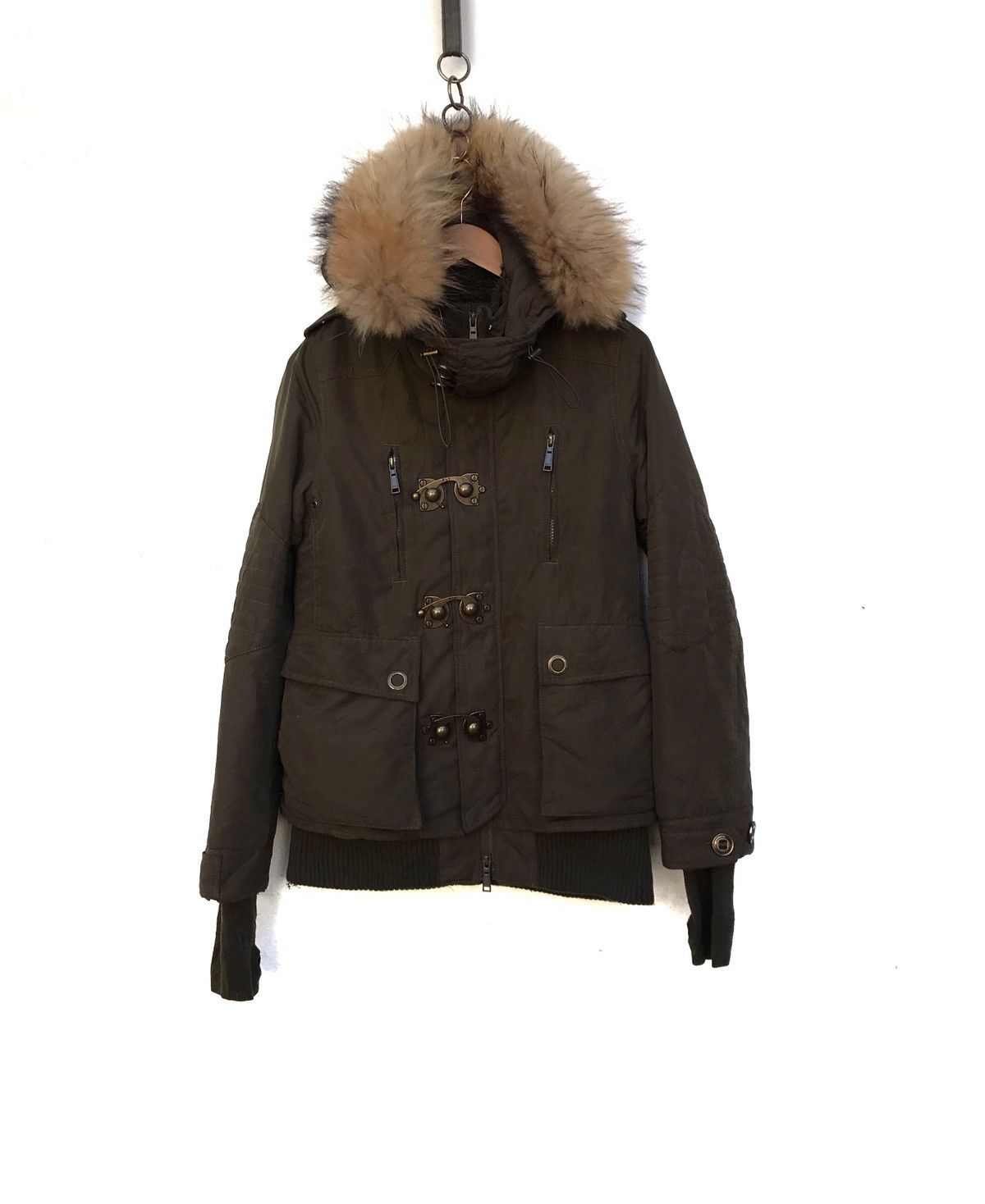 Vintage 🔥Sly Military Jacket With Faux Sherling Hoodies Size US S / EU 44-46 / 1 - 1 Thumbnail