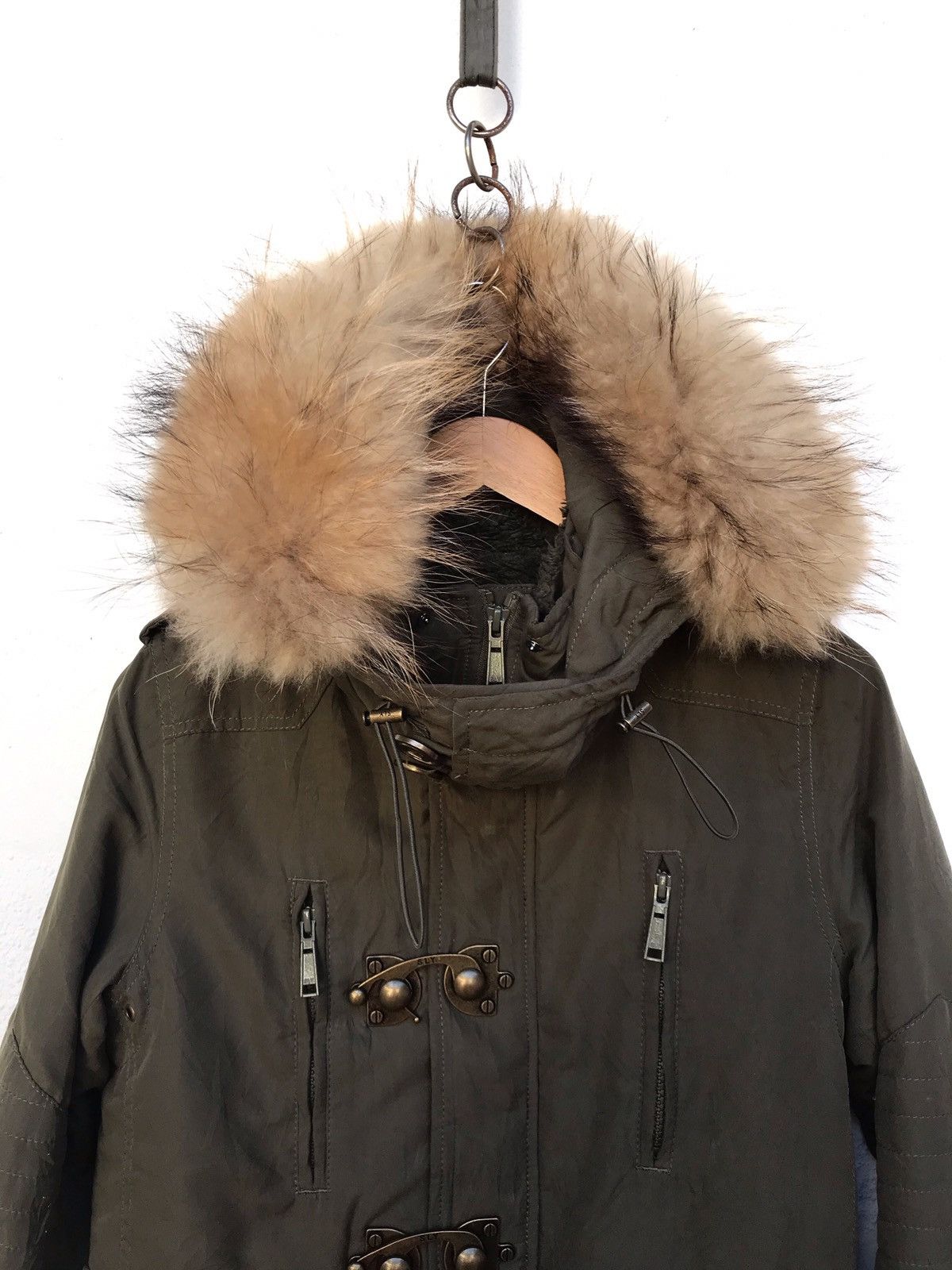 Vintage 🔥Sly Military Jacket With Faux Sherling Hoodies Size US S / EU 44-46 / 1 - 4 Thumbnail
