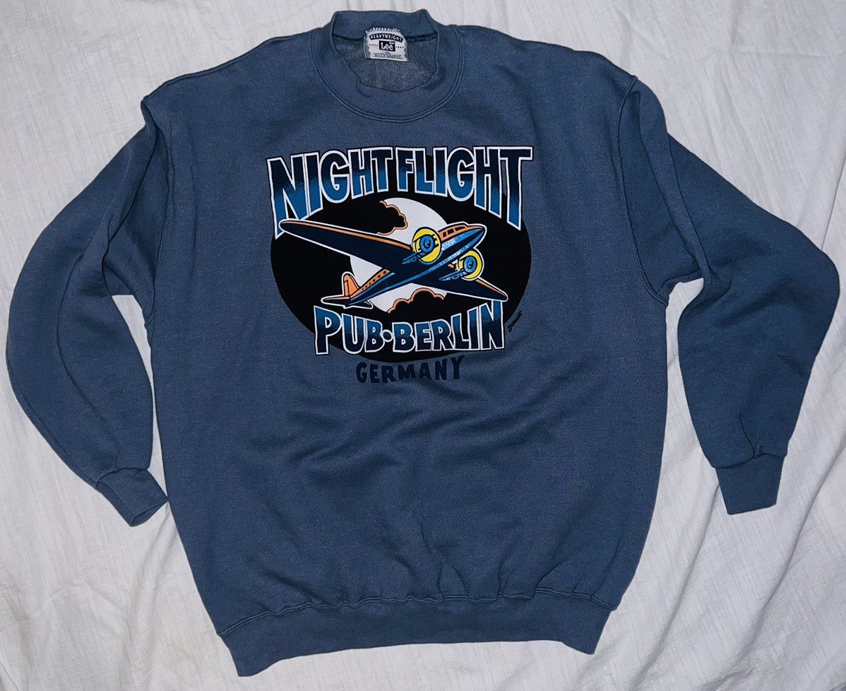 Lee × Vintage Vintage Berlin, Germany Night Flight Pub Crewneck Size US XL / EU 56 / 4 - 2 Thumbnail