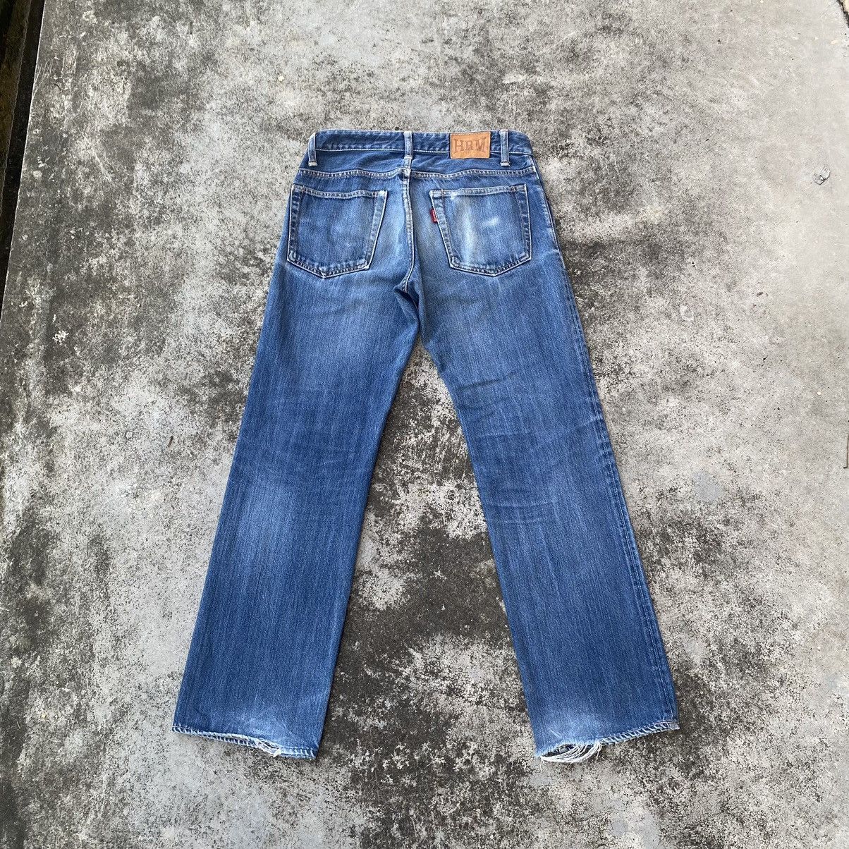 image of Blue Blue Japan x Hollywood Ranch&market Vintage Hr Market Faded Washed Distressed Jeans in Faded B