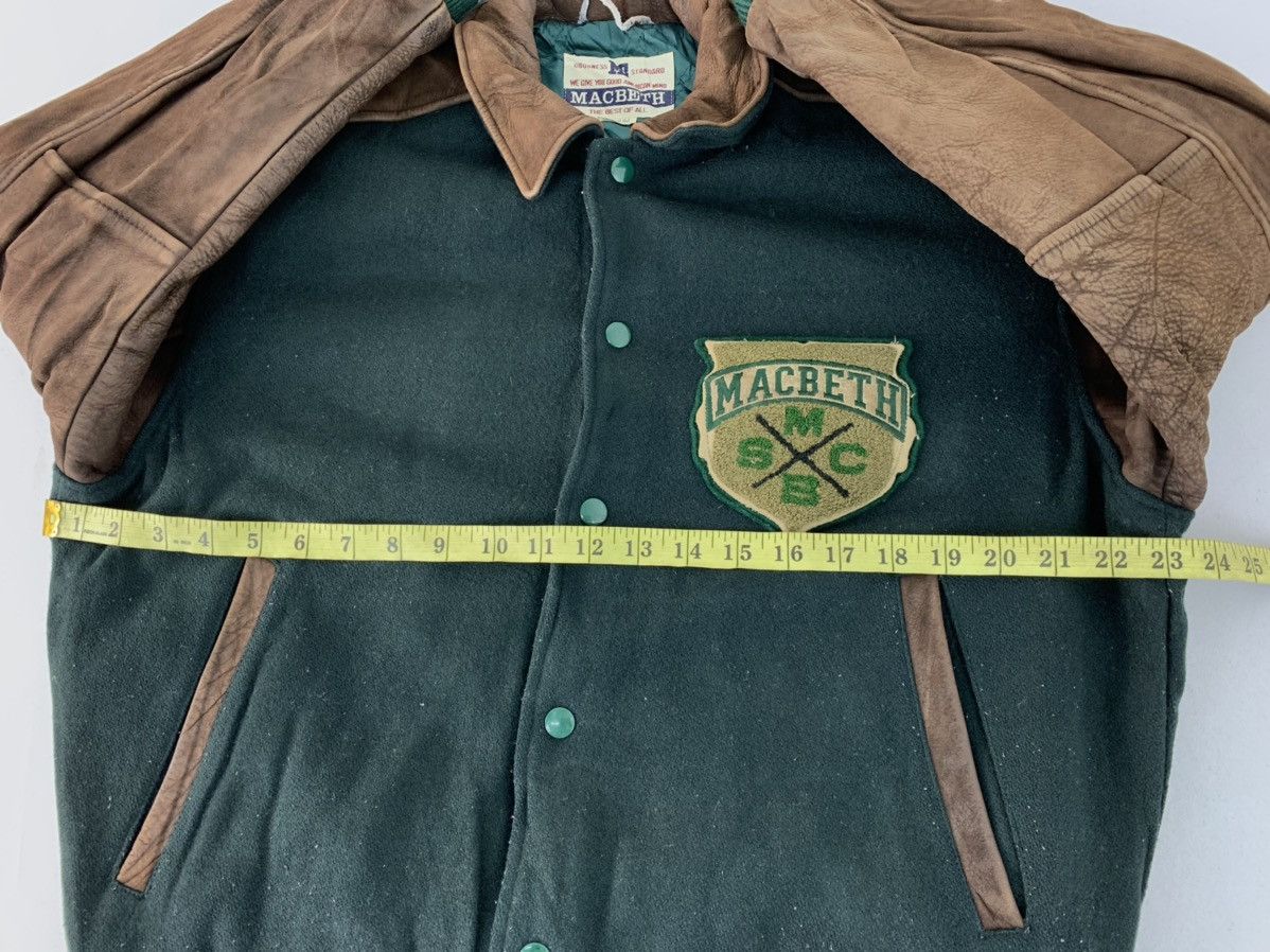 Macbeth Vintage 80s Macbeth Mcbs Sports Man Leather Sleeve Varsity Size US M / EU 48-50 / 2 - 12 Thumbnail