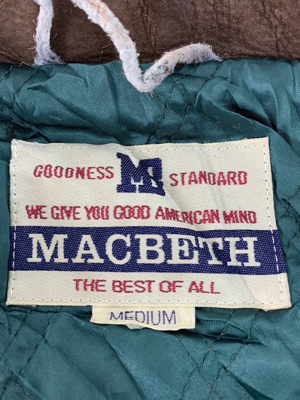 Macbeth Vintage 80s Macbeth Mcbs Sports Man Leather Sleeve Varsity Size US M / EU 48-50 / 2 - 8 Thumbnail