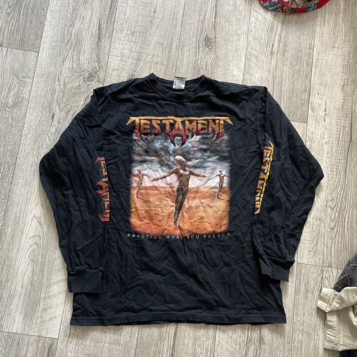 Rare vintage TESTAMENT tee y2k punk goth ganibal Japan 90s