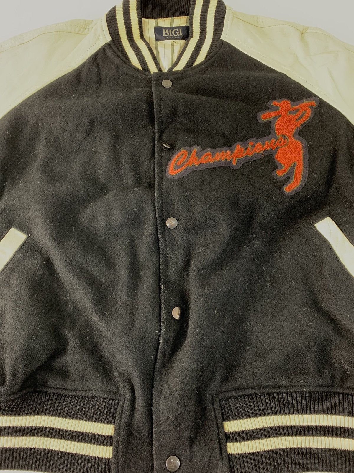 BIGI Bigi Ball Champion Big Logo Simple Leather Varsity Jacket Size US M / EU 48-50 / 2 - 4 Thumbnail