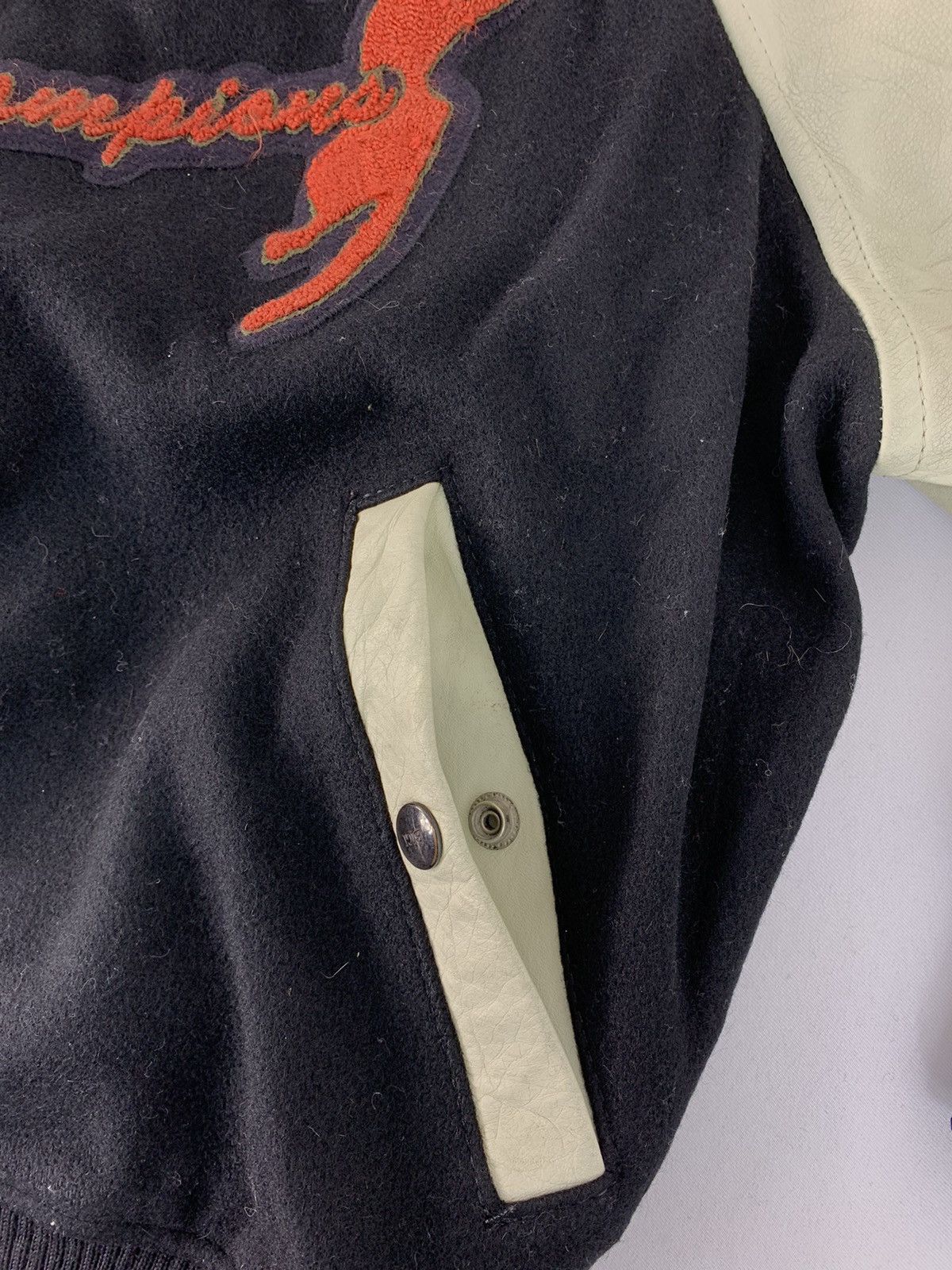 BIGI Bigi Ball Champion Big Logo Simple Leather Varsity Jacket Size US M / EU 48-50 / 2 - 14 Thumbnail