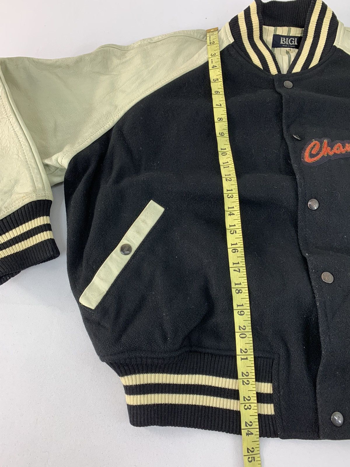 BIGI Bigi Ball Champion Big Logo Simple Leather Varsity Jacket Size US M / EU 48-50 / 2 - 12 Thumbnail
