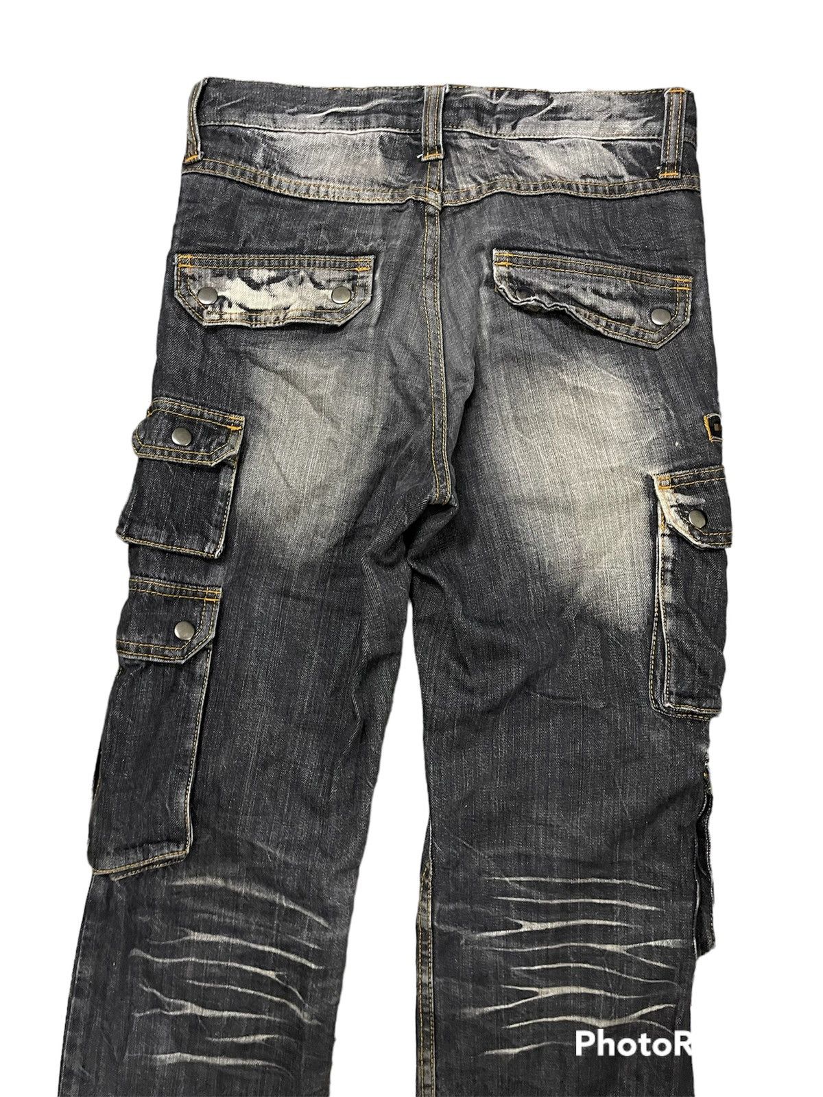 If Six Was Nine × Japanese Brand × Le Grande Bleu (L.G.B.) Vomanie Tactical Cargo Regular Straight Jeans Size US 31 - 8 Thumbnail