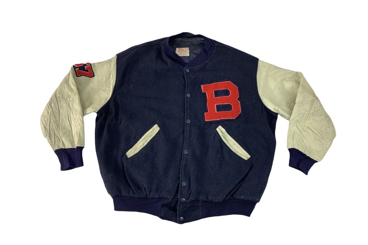 Genuine Leather Astormin Norman Production Leather Sleeve Varsity Jacket Size US M / EU 48-50 / 2 - 1 Thumbnail