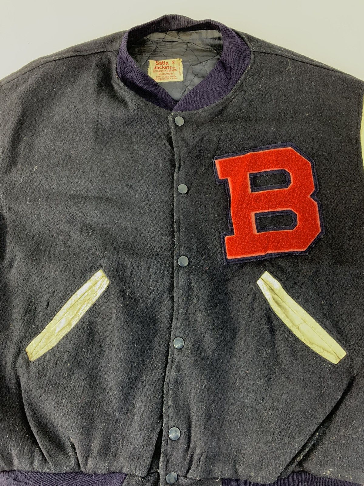 Genuine Leather Astormin Norman Production Leather Sleeve Varsity Jacket Size US M / EU 48-50 / 2 - 4 Thumbnail