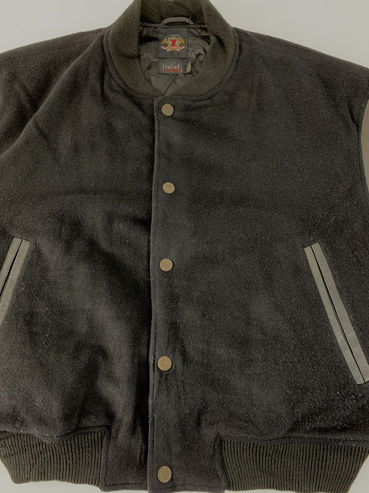 Vintage Leather Varsity Jacket Global Basic Ixi;z Embroidery Logo Size US L / EU 52-54 / 3 - 3 Thumbnail