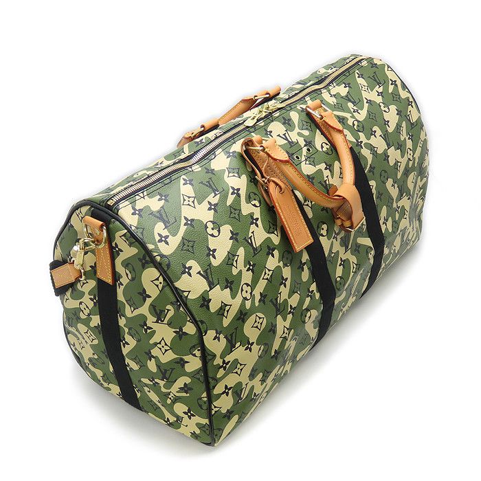 Louis Vuitton × Takashi Murakami Louis Vuitton monogramouflage camo duffle boston keepall Size ONE SIZE - 4 Thumbnail