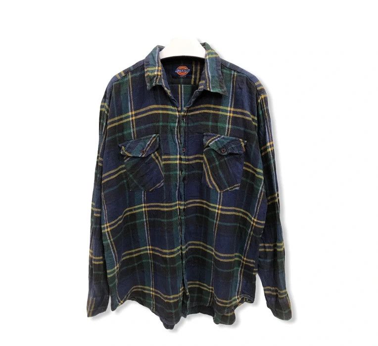 Dickies Dickeis Checked Plaid Tartan Flannel Shirt 👕 Size US L / EU 52-54 / 3 - 1 Thumbnail