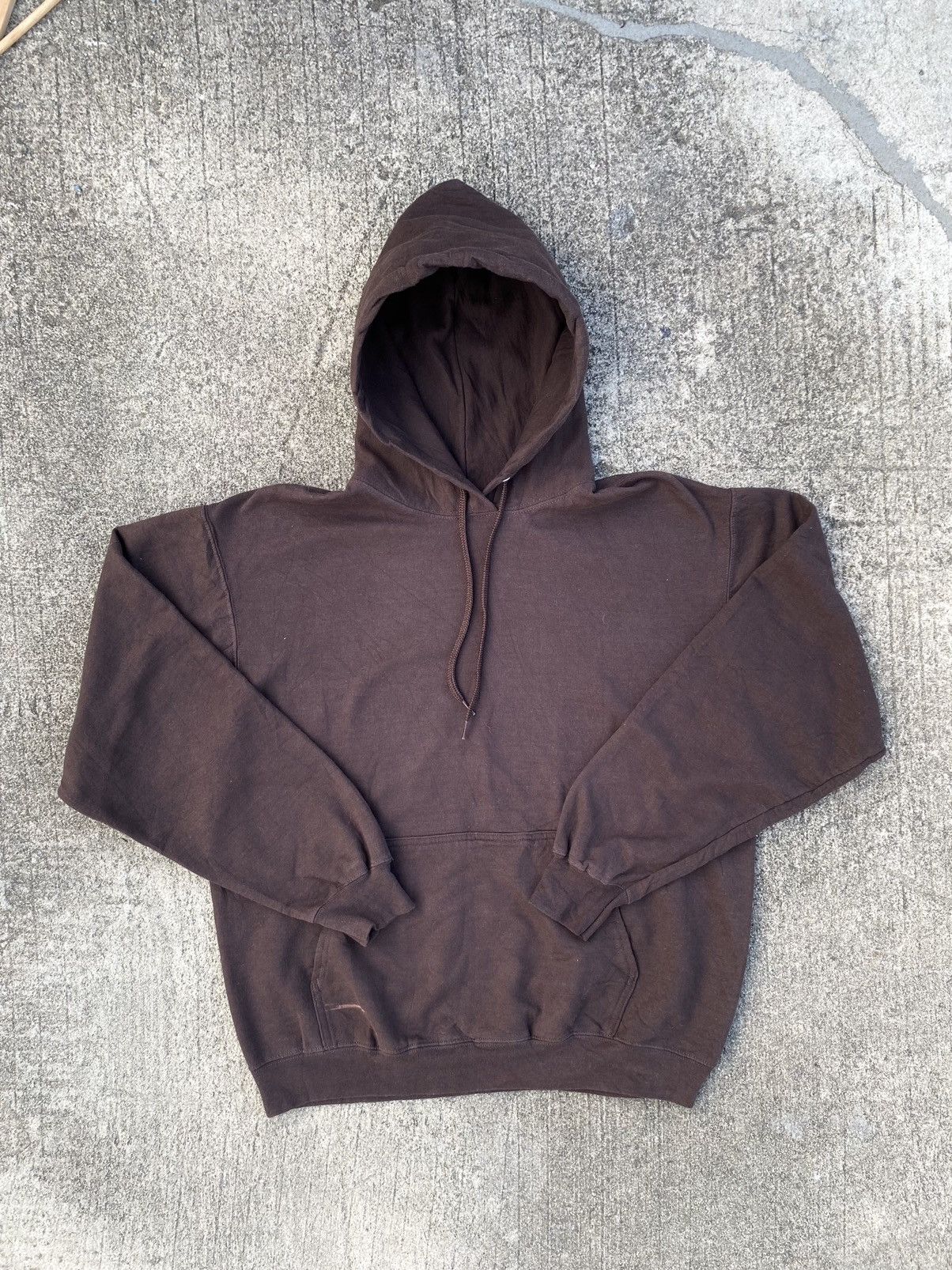 Akimbo Club Vintage Brown Hoodie Blank Y2K (Russell Style) Size US L / EU 52-54 / 3 - 1 Thumbnail