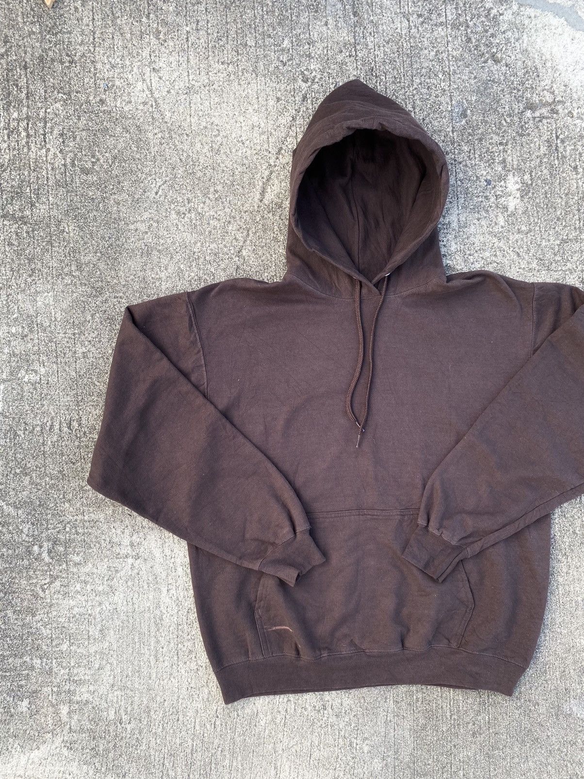 Akimbo Club Vintage Brown Hoodie Blank Y2K (Russell Style) Size US L / EU 52-54 / 3 - 2 Thumbnail