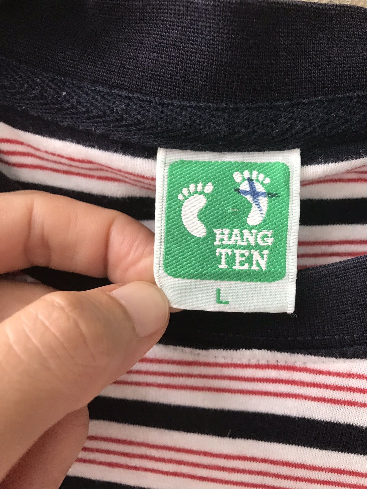 Hang Ten Hang Ten Striped Tee Embroidery Logo Tee Size US M / EU 48-50 / 2 - 3 Thumbnail