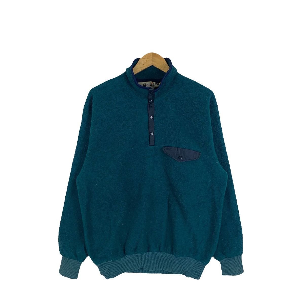 Vintage NEXUS SHIMANO Hyper Fishing Outdoor Fleece Snap-T Sweatshirt Size US L / EU 52-54 / 3 - 1 Thumbnail