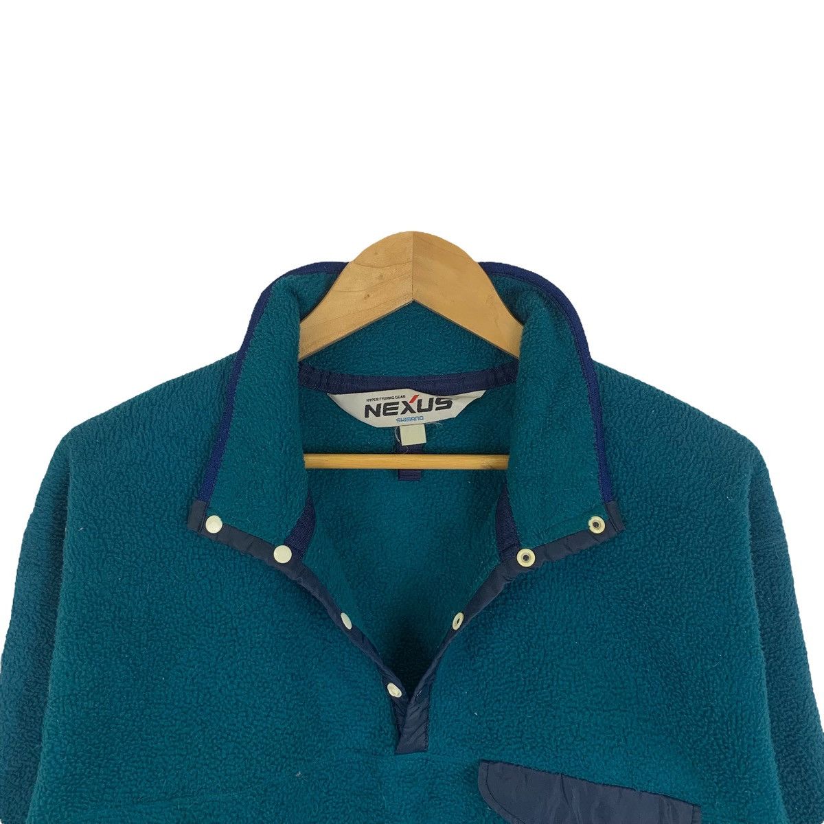 Vintage NEXUS SHIMANO Hyper Fishing Outdoor Fleece Snap-T Sweatshirt Size US L / EU 52-54 / 3 - 5 Thumbnail