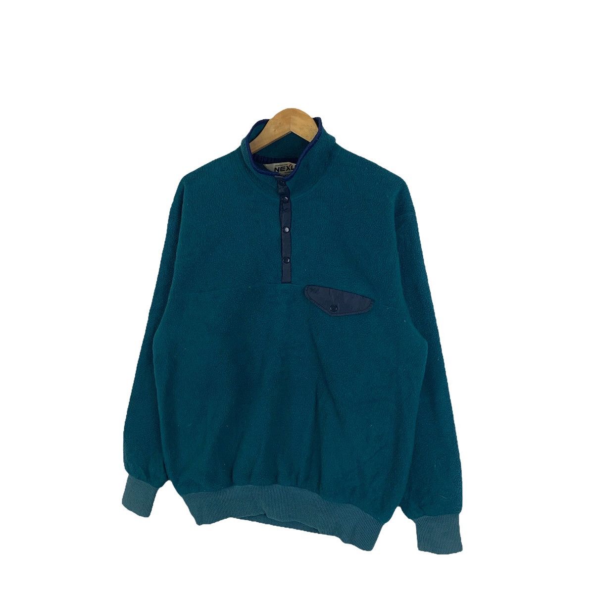 Vintage NEXUS SHIMANO Hyper Fishing Outdoor Fleece Snap-T Sweatshirt Size US L / EU 52-54 / 3 - 3 Thumbnail