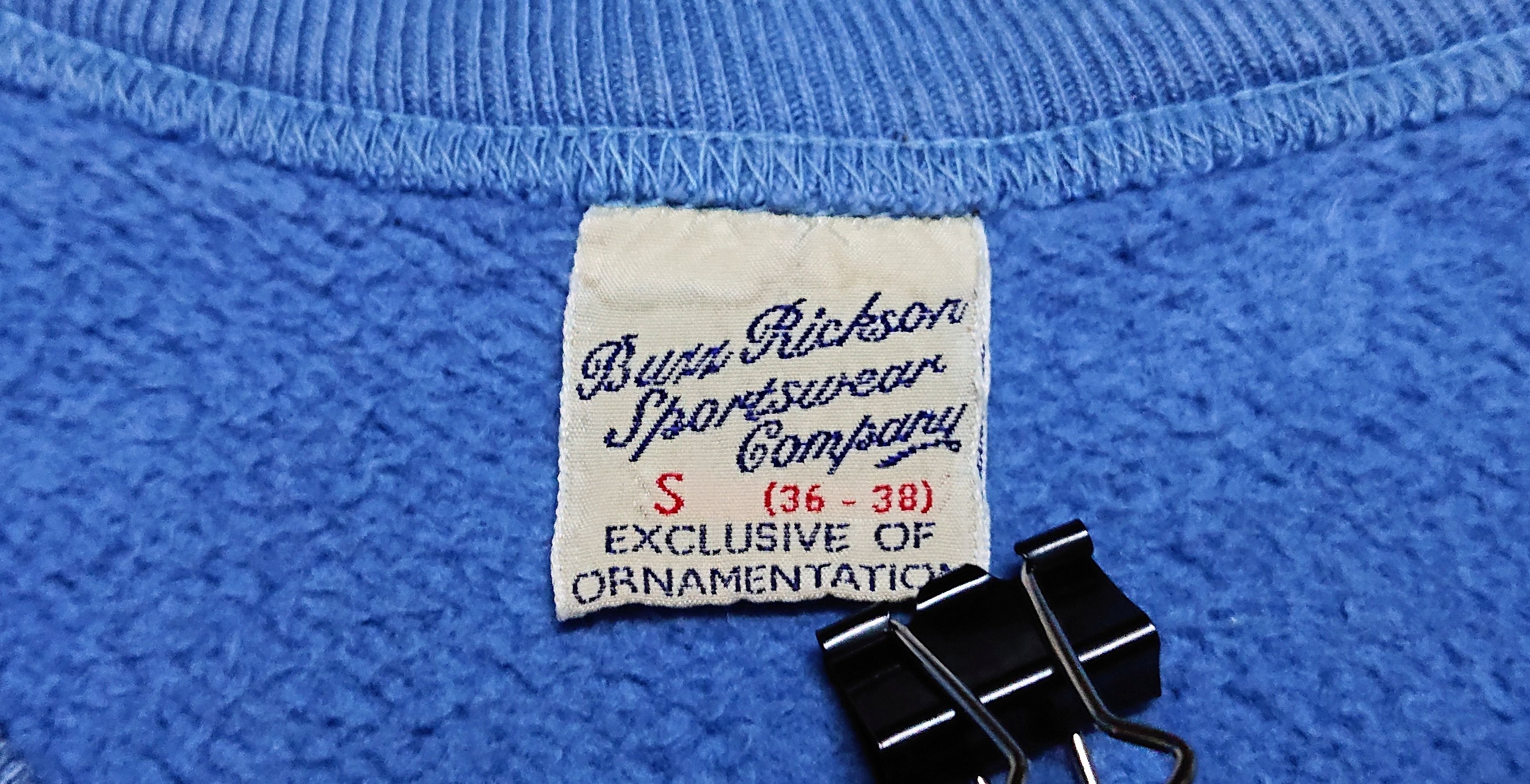 Buzz Rickson's × Japanese Brand × Toyo Enterprises Vintage 90s Buzz Ricksons Sky Blue Sweatshirt Pullover Size M / US 6-8 / IT 42-44 - 7 Thumbnail