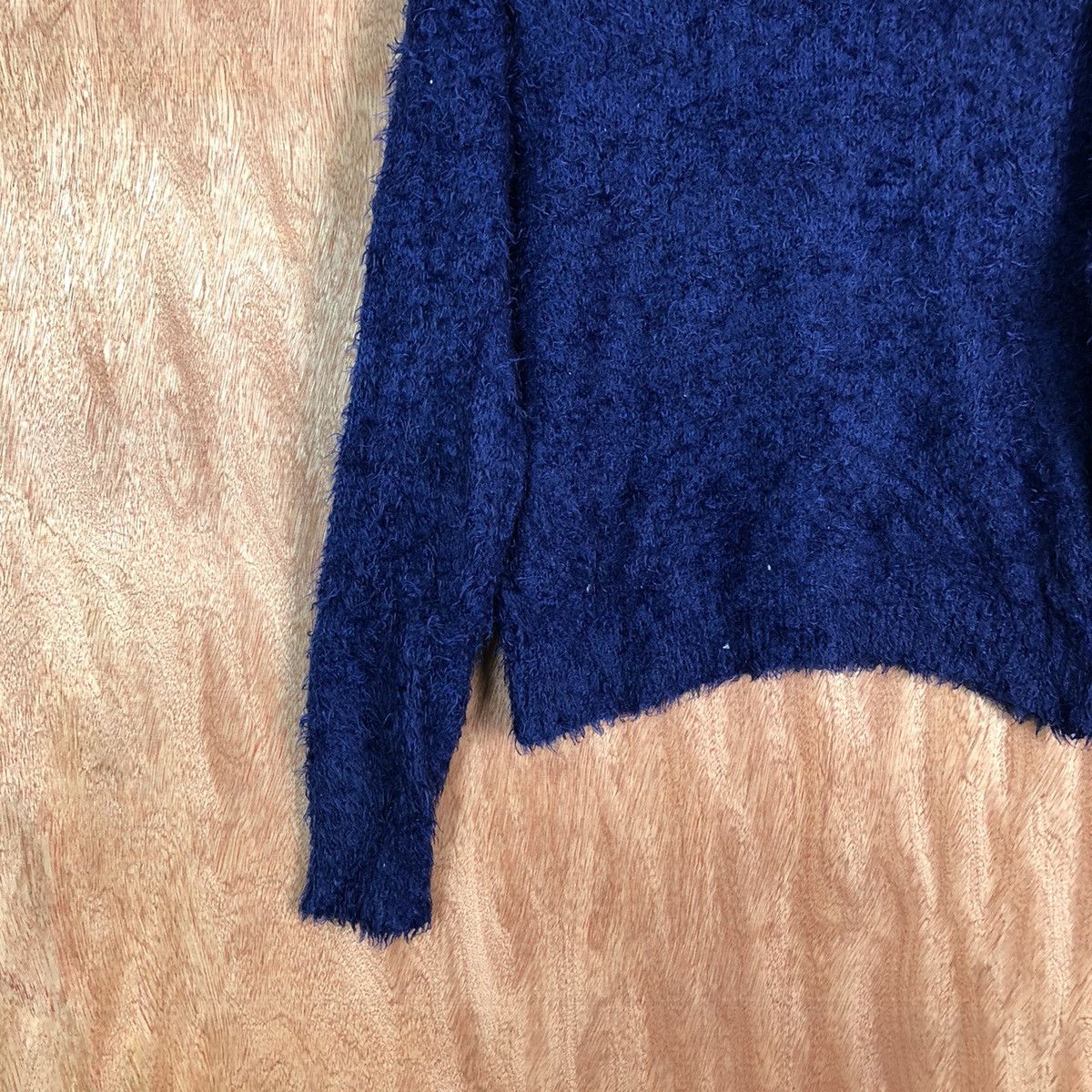 Japanese Brand GU Dark Blue Shag Shaggy Fur Mohair Knitwear #6602 Size US M / EU 48-50 / 2 - 7 Thumbnail