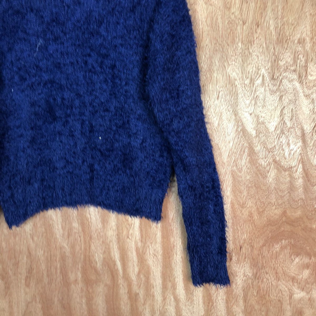 Japanese Brand GU Dark Blue Shag Shaggy Fur Mohair Knitwear #6602 Size US M / EU 48-50 / 2 - 3 Thumbnail