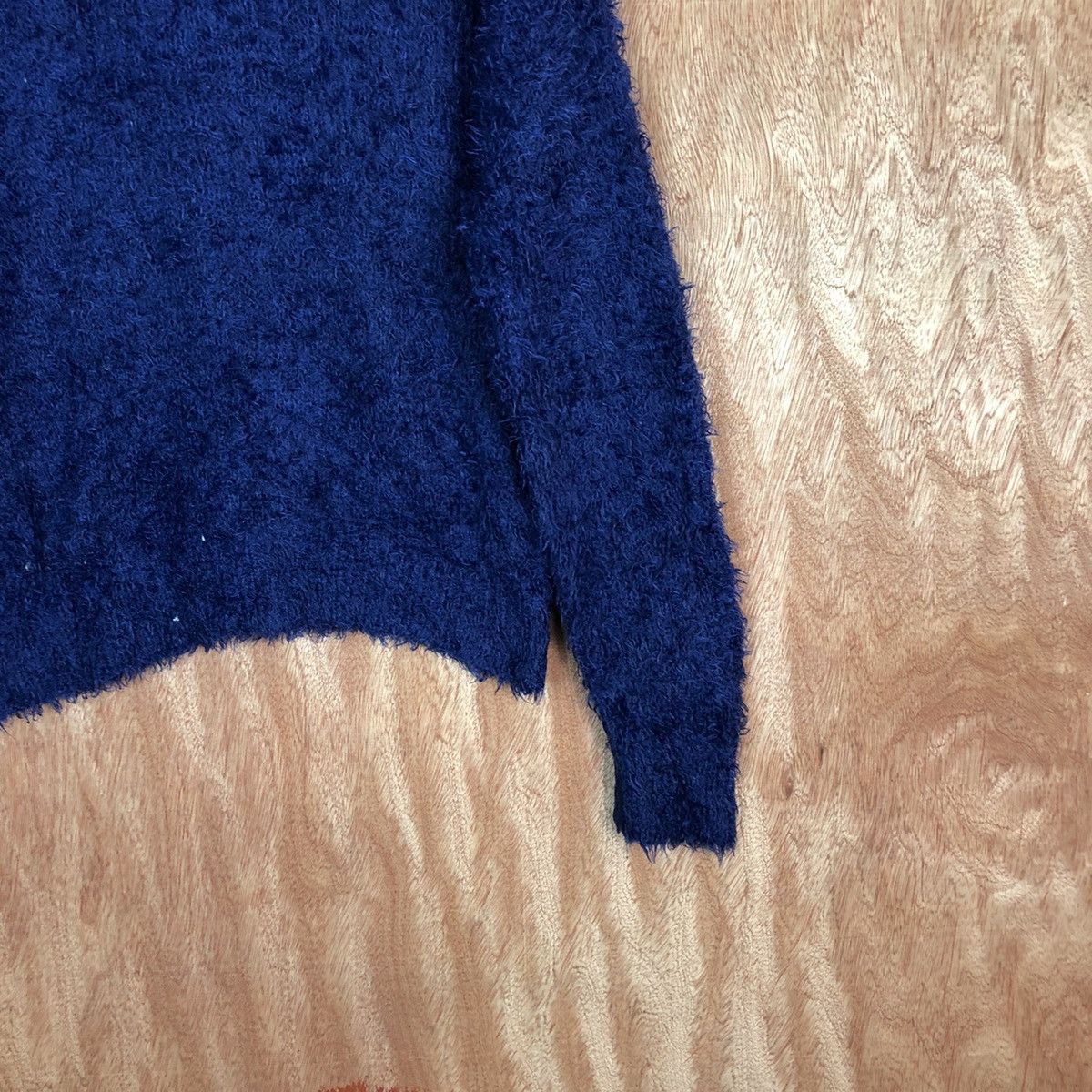 Japanese Brand GU Dark Blue Shag Shaggy Fur Mohair Knitwear #6602 Size US M / EU 48-50 / 2 - 8 Thumbnail