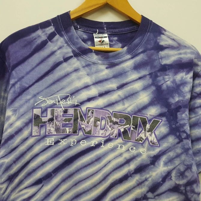 Band Tees × Jimi Hendrix × Vintage Vintage JIMI HENDRIX Tie Dye American Guitarist t-shirt Size US M / EU 48-50 / 2 - 3 Thumbnail