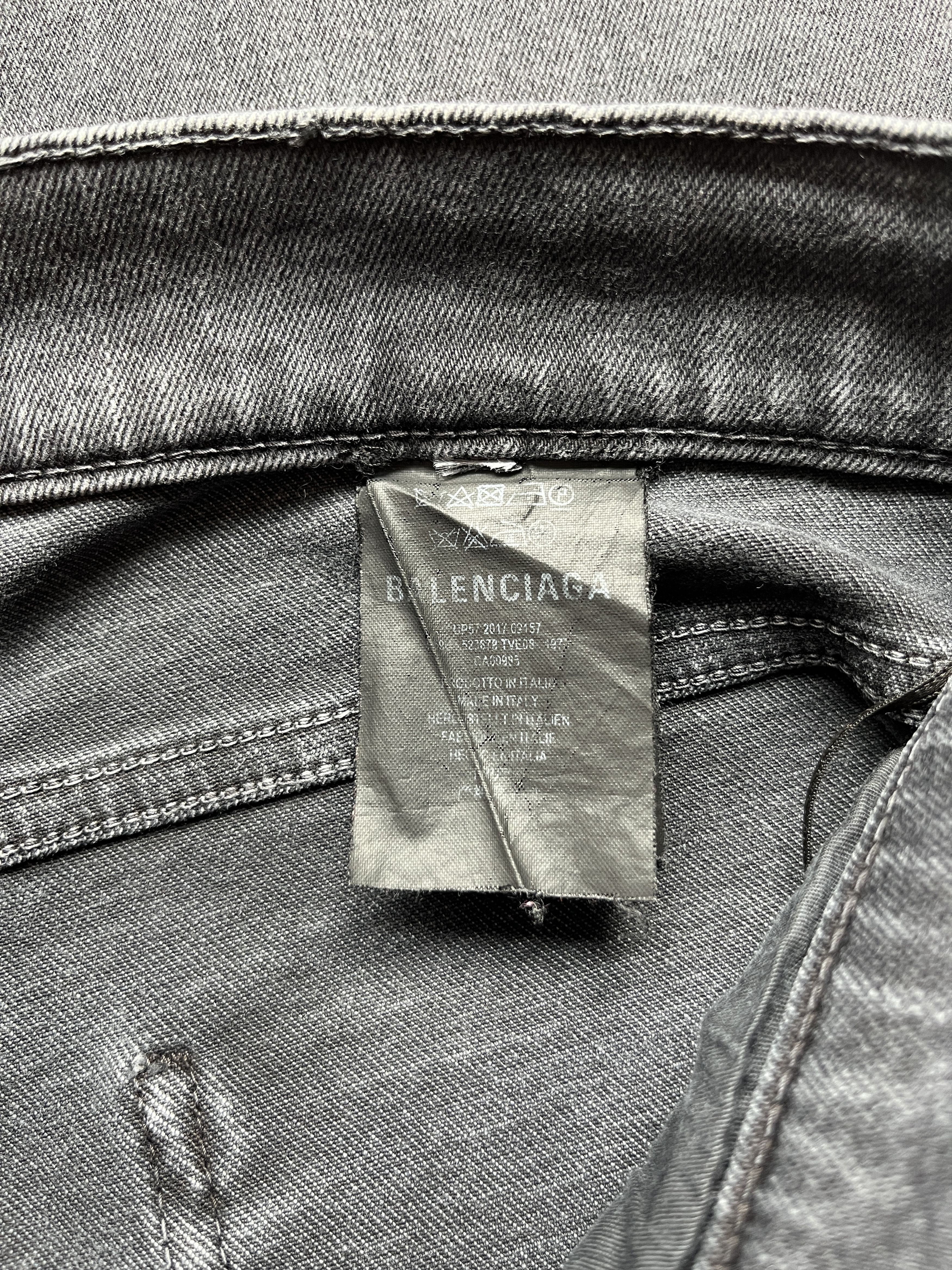 Balenciaga ⚡️QUICK SALE⚡️2017 Balenciaga Demna Washed-out Black Jeans Size 29" - 3 Thumbnail