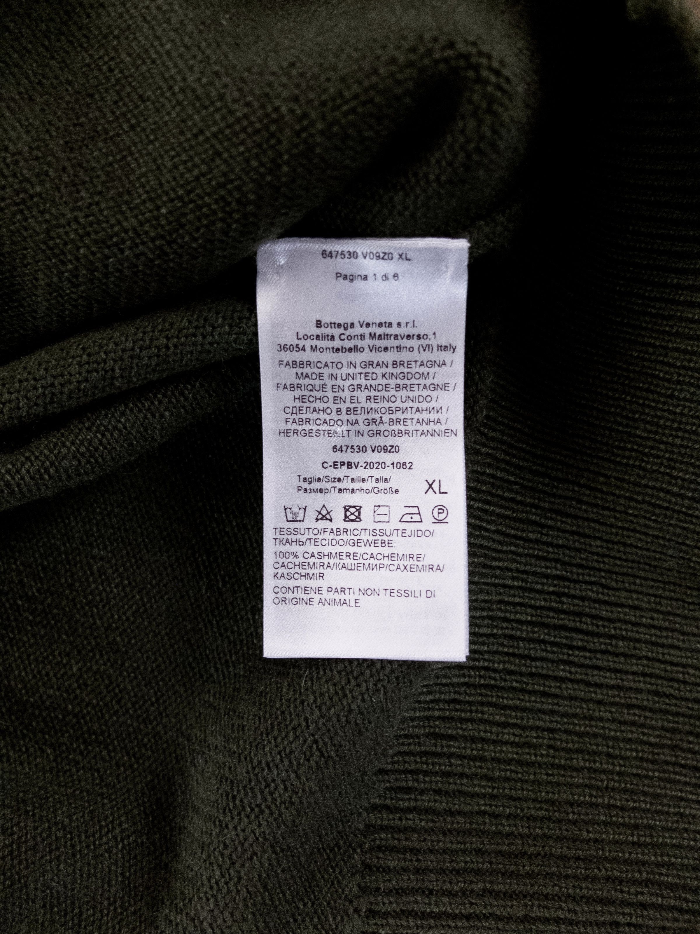 Bottega Veneta BOTTEGA VENETA dark green cashmere knit cardigan sweater XL Size US XL / EU 56 / 4 - 5 Thumbnail