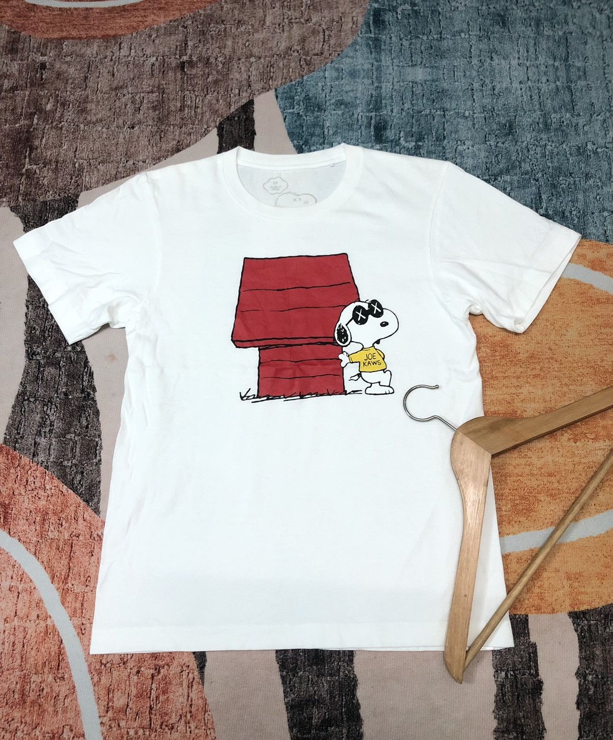 Image of Kaws X Snoopy X Uniqlo Photo Shirt in White, Men's (Size Small)