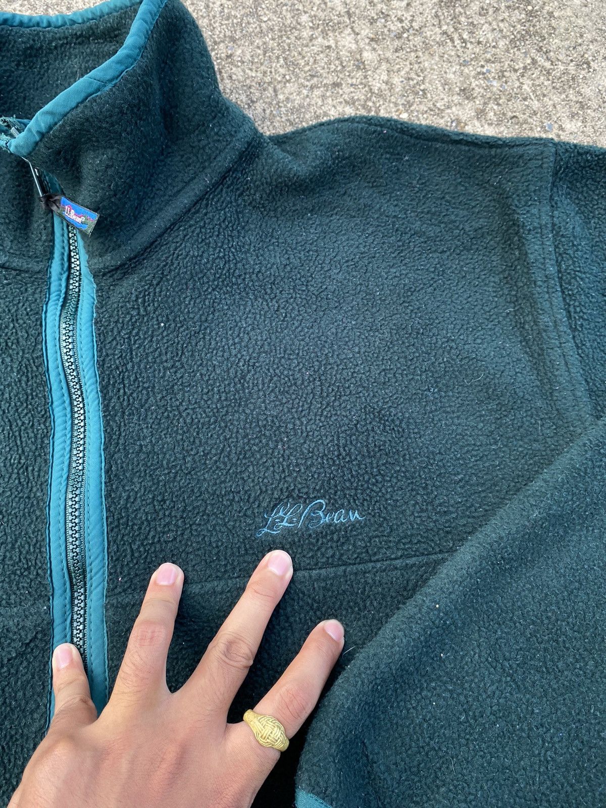 L.L. Bean Vintage Boxy L.L. Bean Fleece Zip Jacket Size US XL / EU 56 / 4 - 4 Thumbnail
