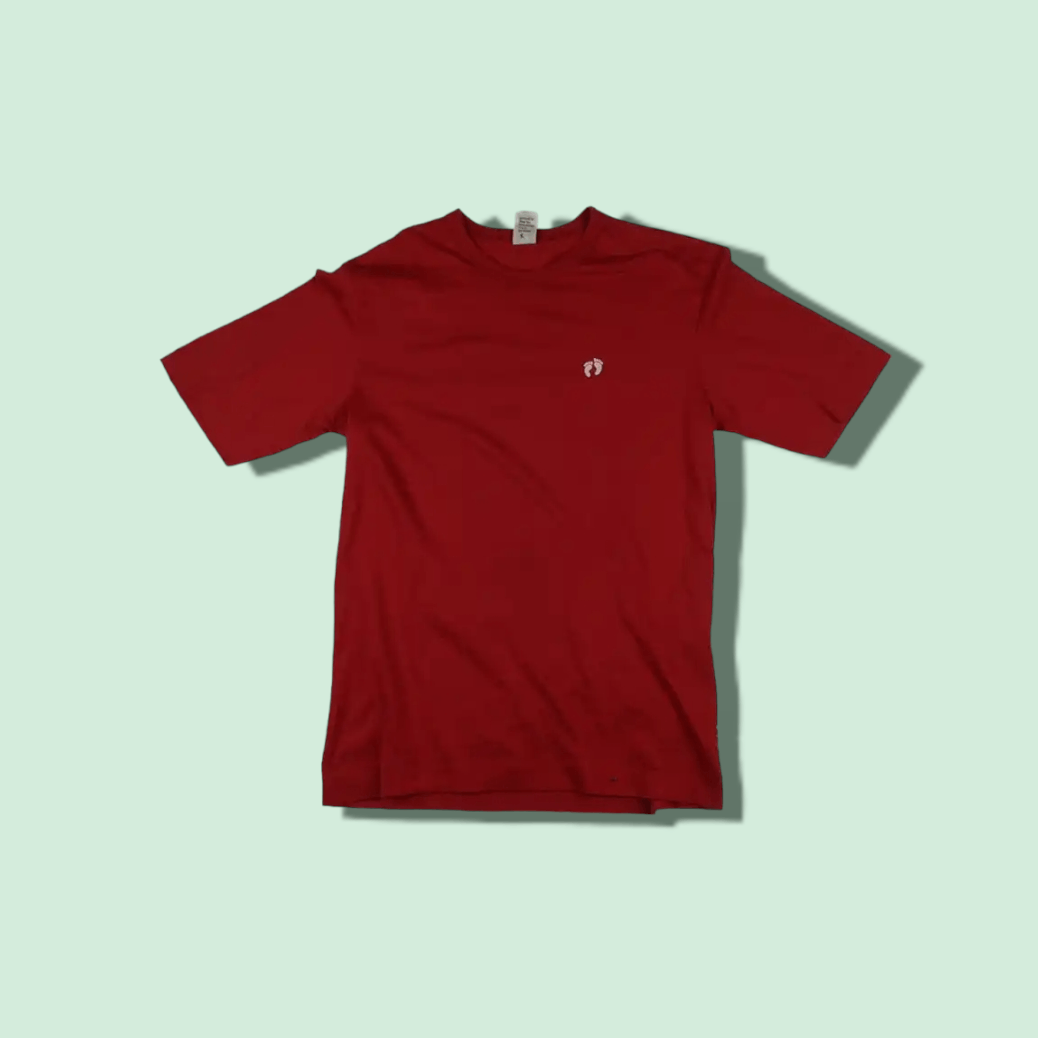 Vintage 80's HANG TEN Red Plain Single Stitches T-Shirt