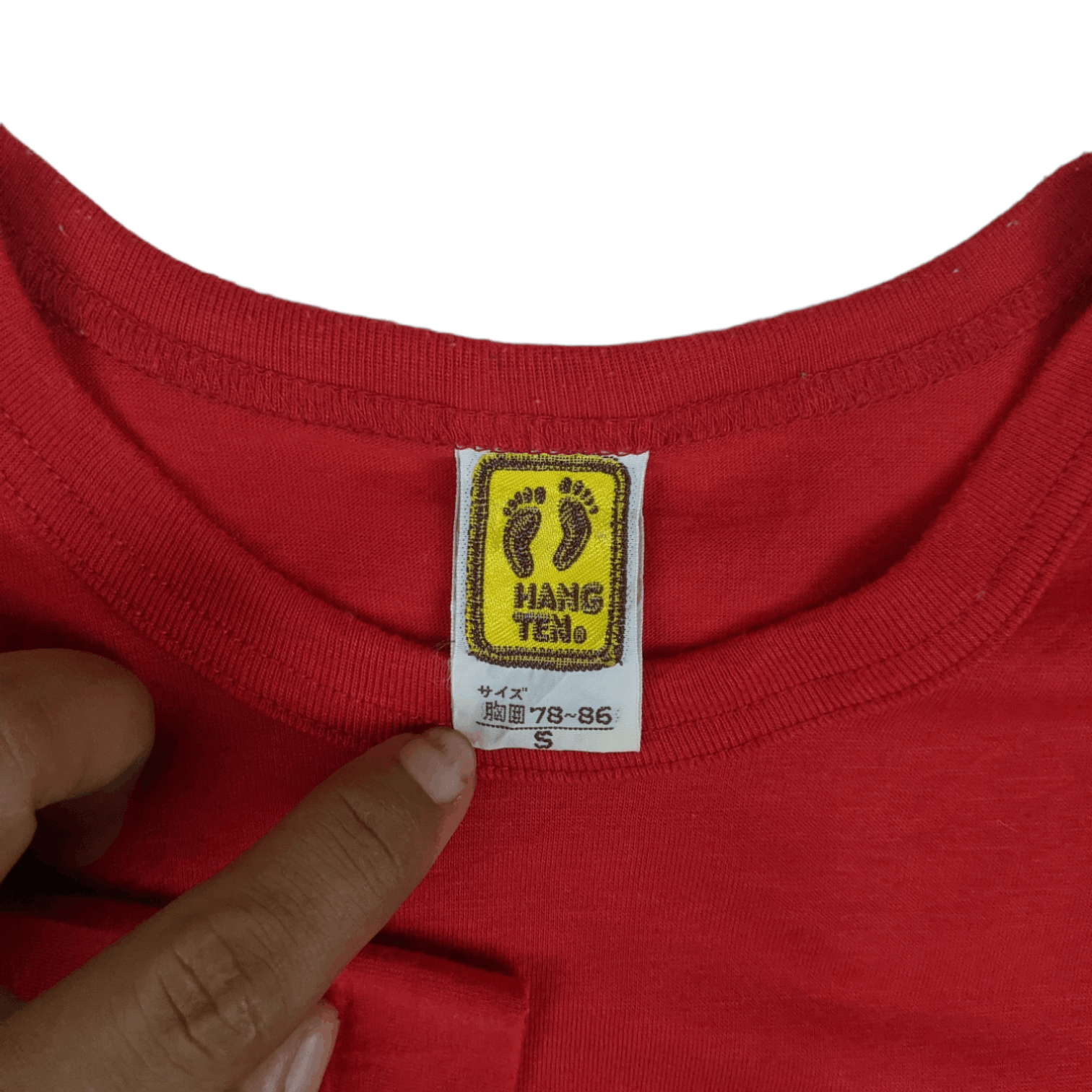 Hang Ten Vintage 80's HANG TEN Red Plain Single Stitches T-Shirt Size US XS / EU 42 / 0 - 8 Thumbnail