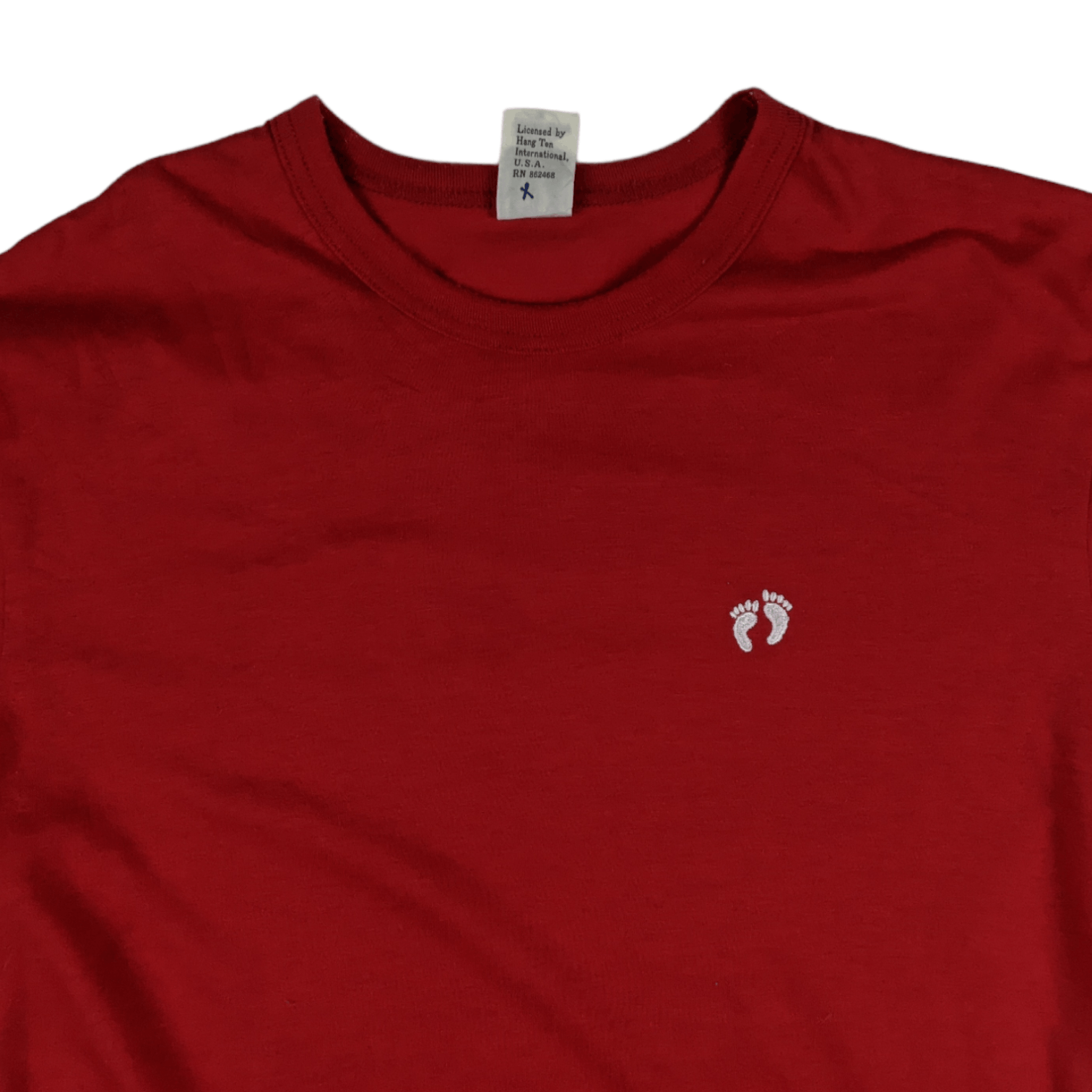 Hang Ten Vintage 80's HANG TEN Red Plain Single Stitches T-Shirt Size US XS / EU 42 / 0 - 4 Thumbnail
