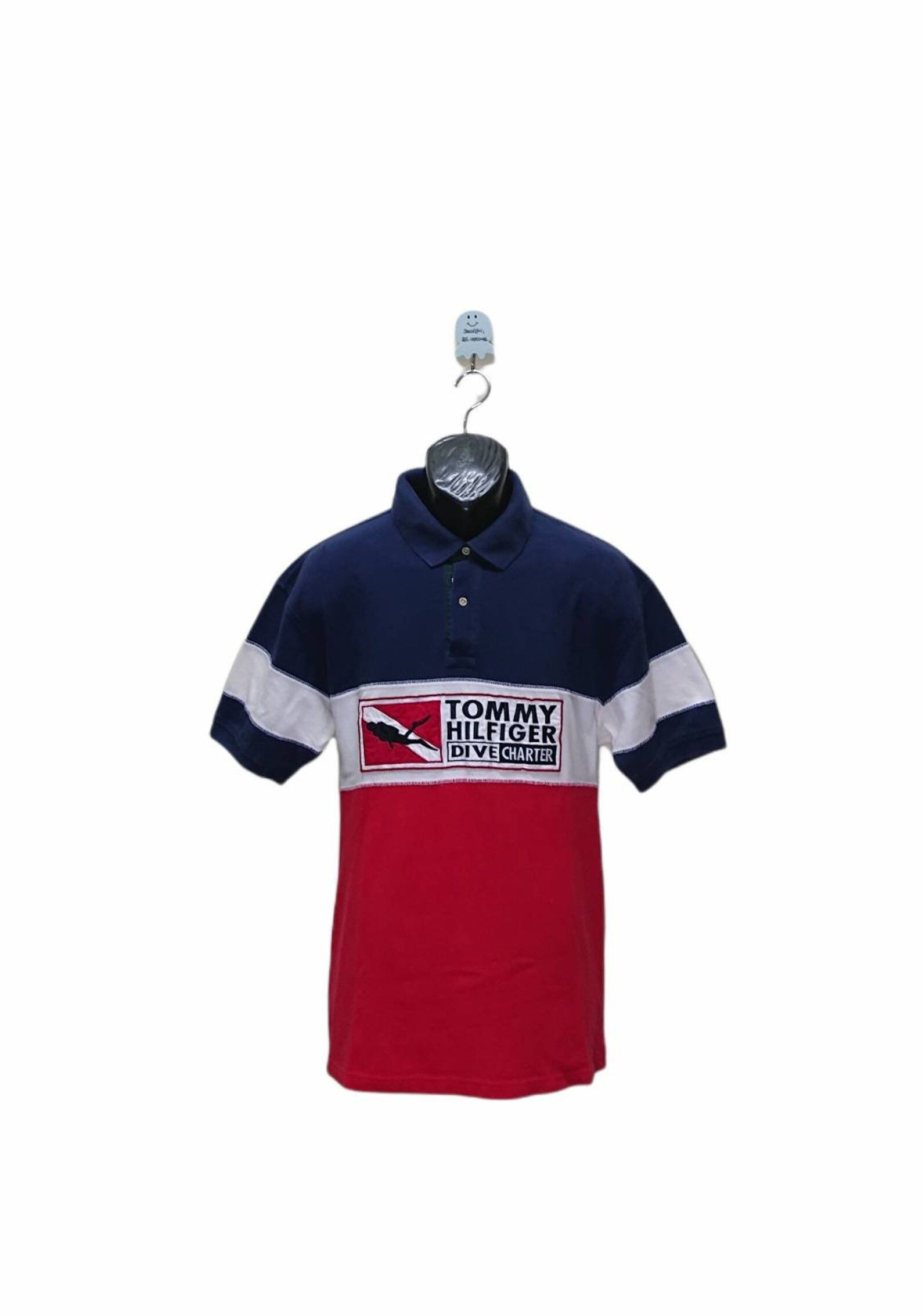 Designer × Tommy Hilfiger × Vintage VINTAGE RARE 90s TOMMY HILFIGER DIVE CHARTER POLO SHIRT Size US XL / EU 56 / 4 - 1 Thumbnail