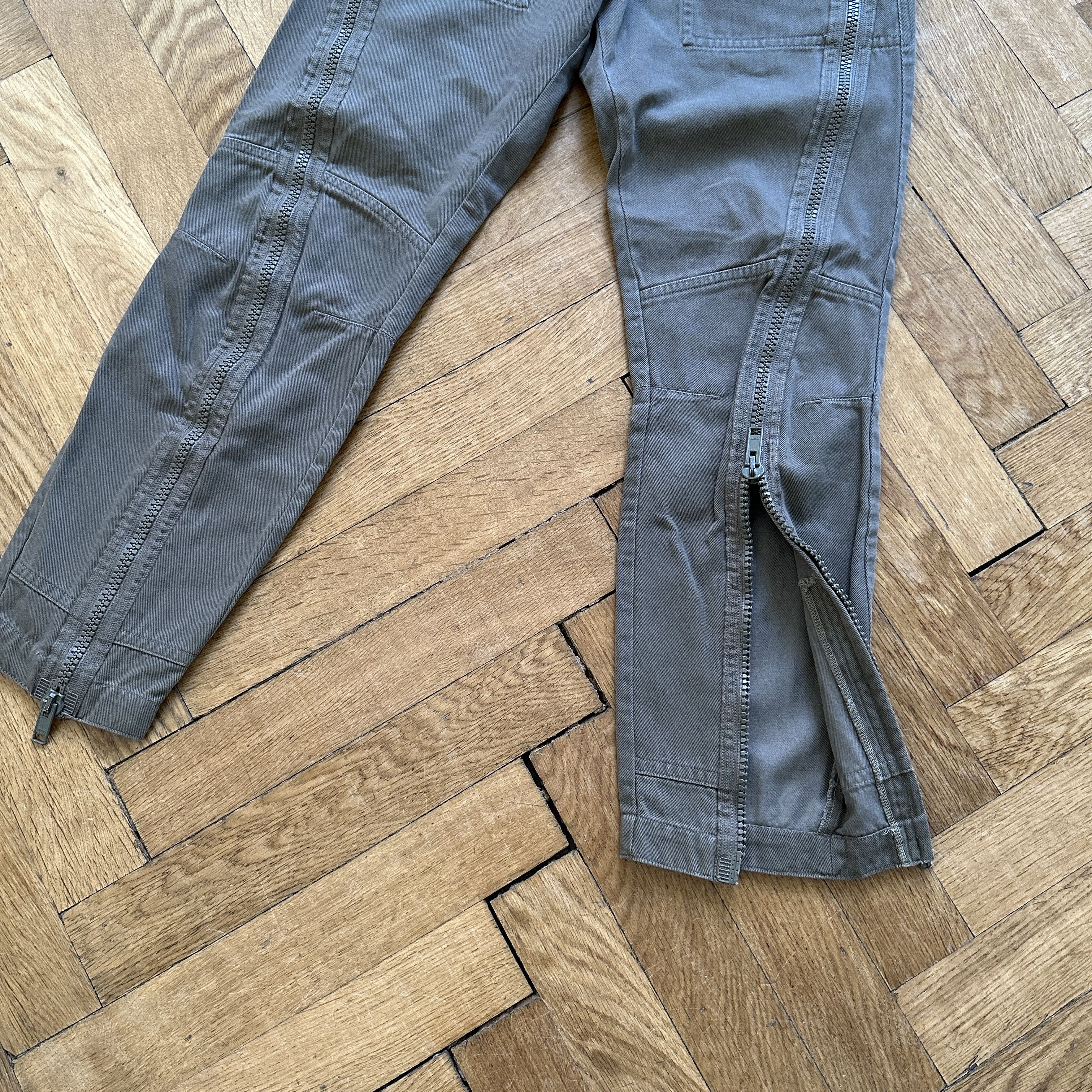 Dries Van Noten AW14 Olive Zippered Moto Biker Pants Size US 32 / EU 48 - 4 Thumbnail