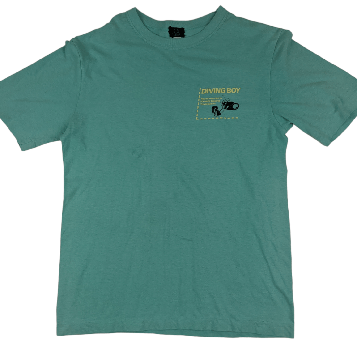 Japanese Brand Vintage 90's Japan DIVING BOY Single Stitches T-Shirt Size US S / EU 44-46 / 1 - 2 Thumbnail