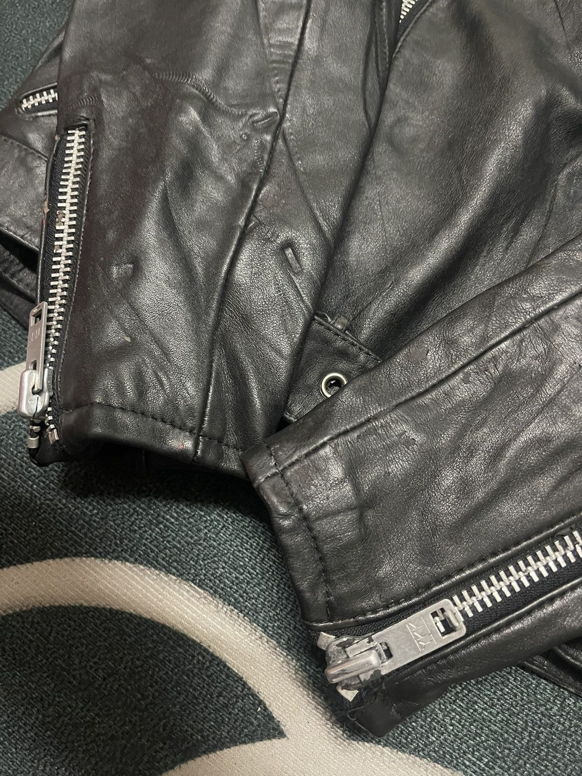 Branded Leather Top rider double collar leather jacket Size US M / EU 48-50 / 2 - 7 Thumbnail