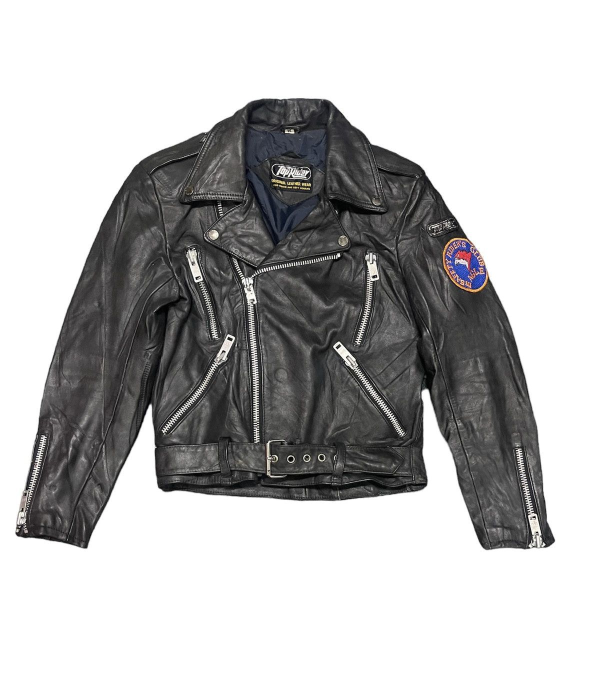 Branded Leather Top rider double collar leather jacket Size US M / EU 48-50 / 2 - 1 Thumbnail