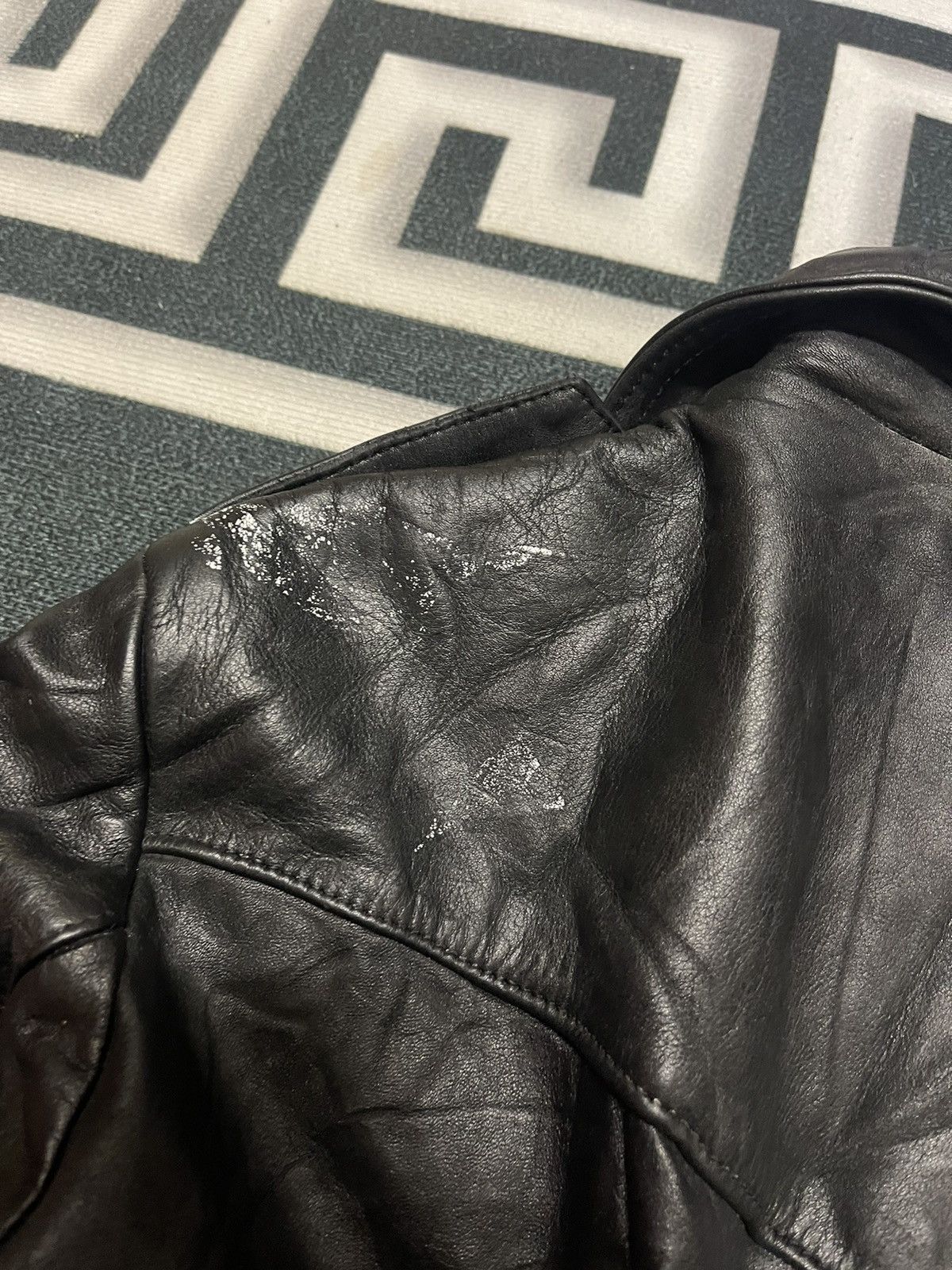 Branded Leather Top rider double collar leather jacket Size US M / EU 48-50 / 2 - 9 Thumbnail